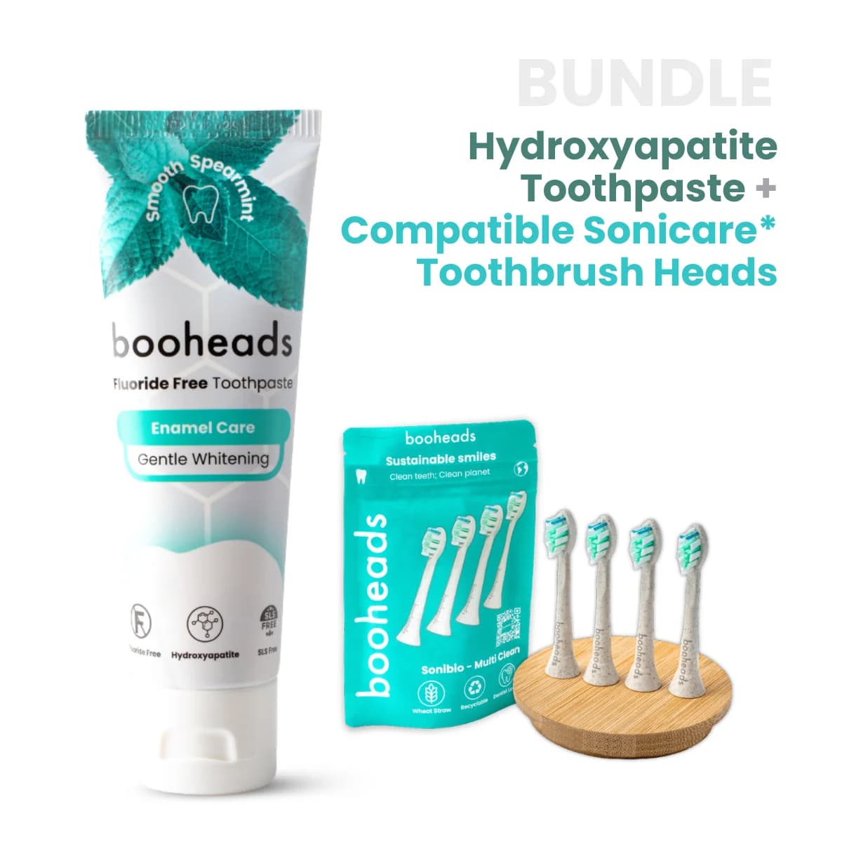 Hydroxyapatite Toothpaste + Plant Based Heads Compatible with Sonicare* Bundle