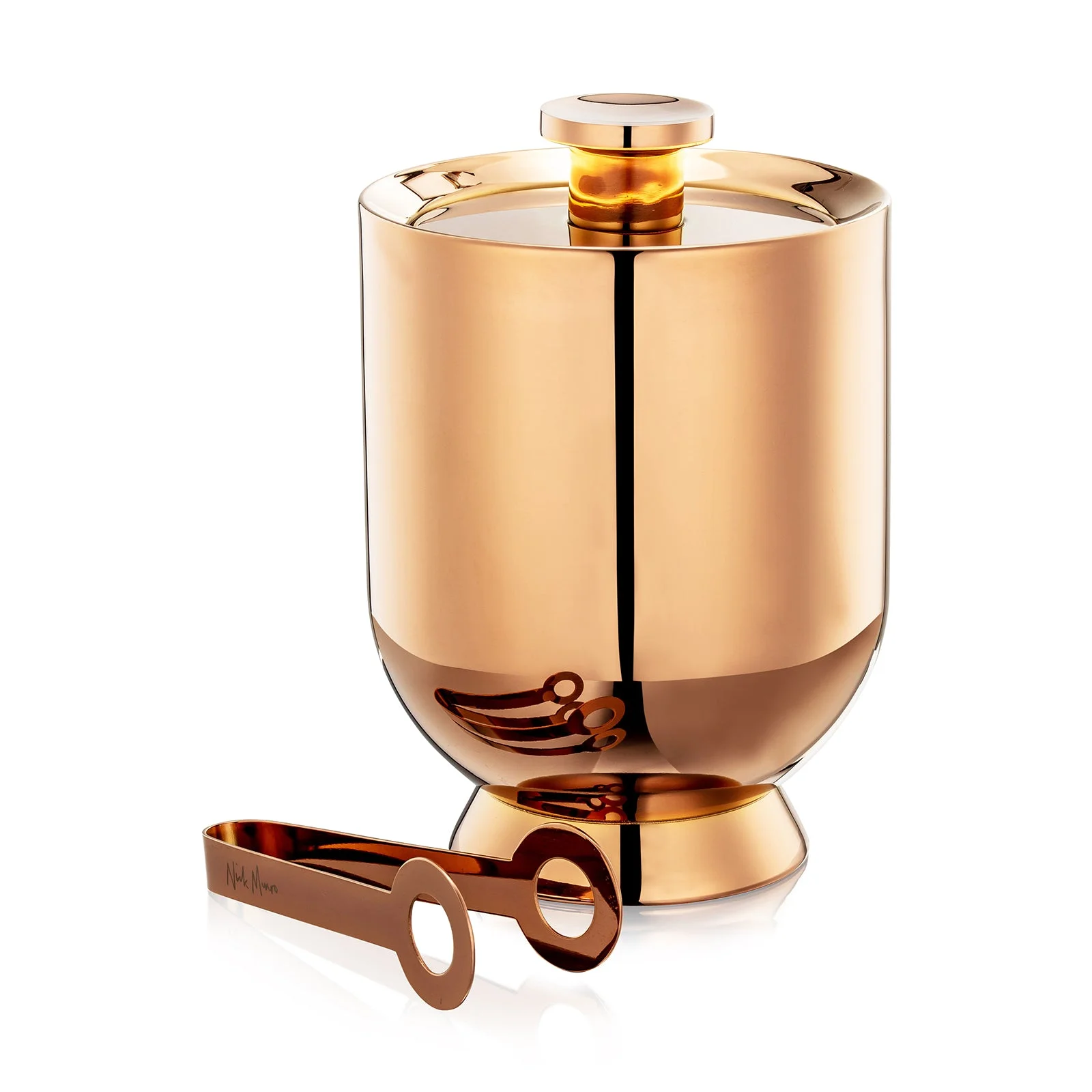 Bronze Trombone Ice Bucket & Tongs