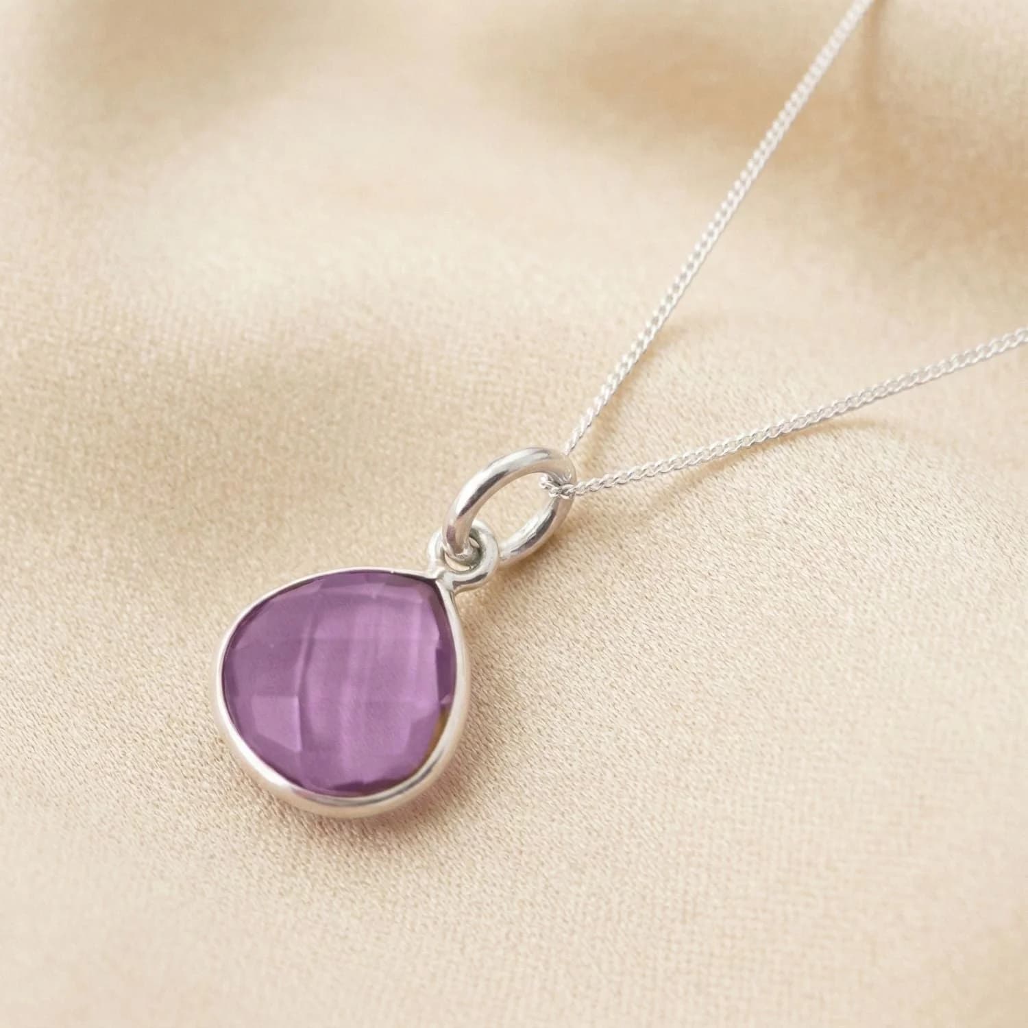 Alexandrite Colour-Changing Sterling Silver June Birthstone Necklace – image 1