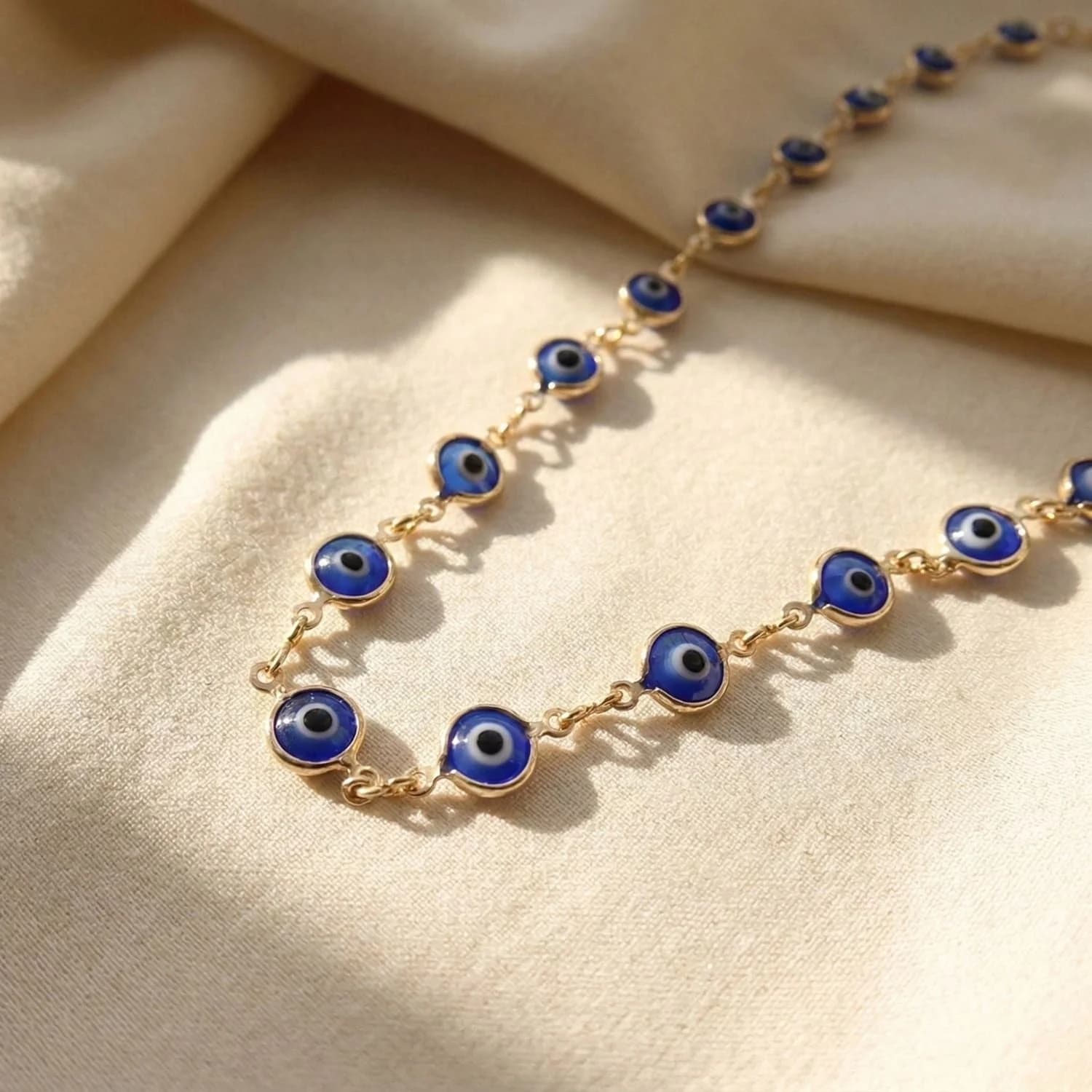 Evil Eye Charm Gold Plated Protection Necklace – image 1