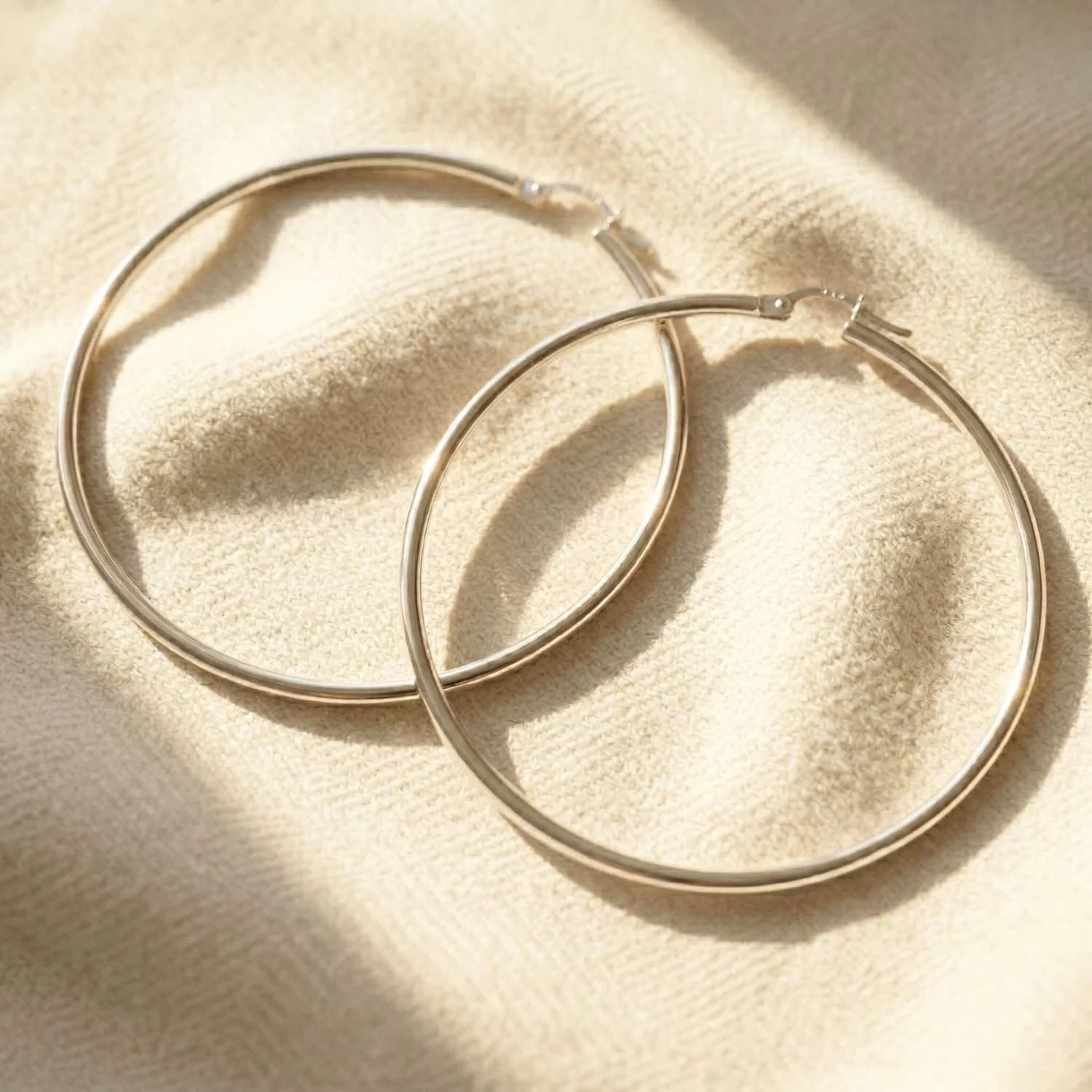 Extra Large Sterling Silver Hoop Earrings