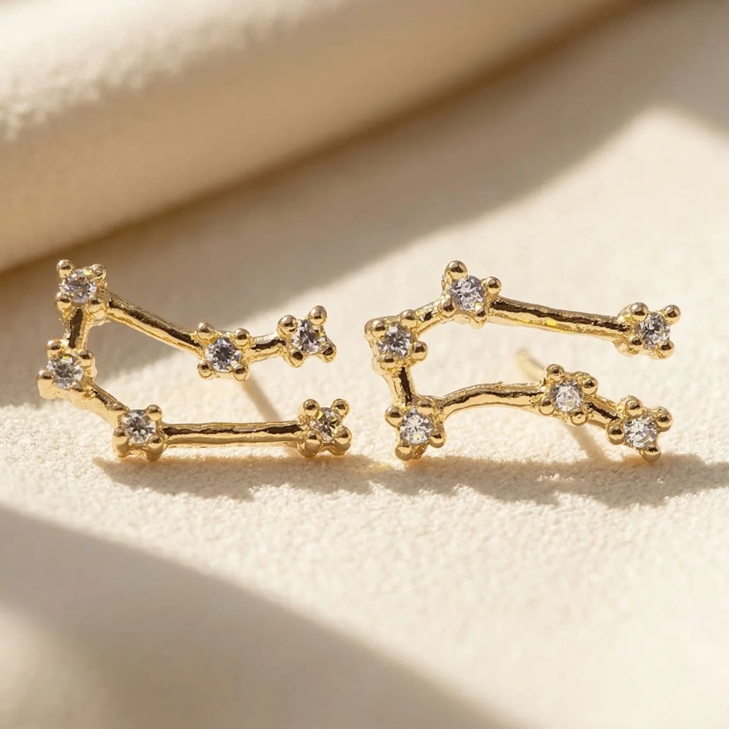 Gemini Star Sign Constellation Tiny Zodiac Earrings – image 1