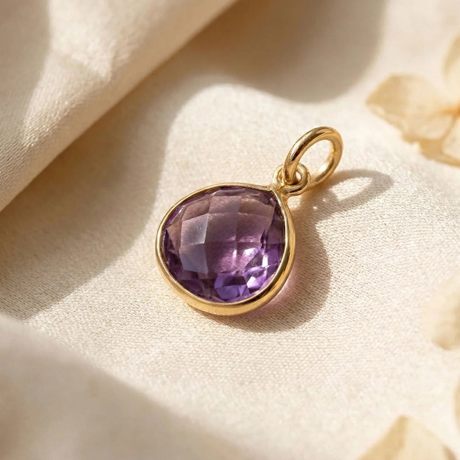 Gold Plated Alexandrite June Birthstone Pendant