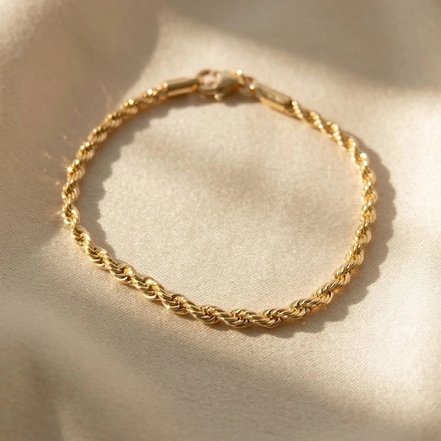 Gold Plated Minimalist Rope Bracelet – image 1
