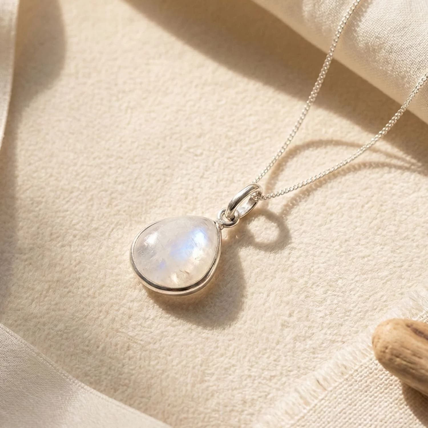 Moonstone June Birthstone 925 Sterling Silver Necklace – image 1