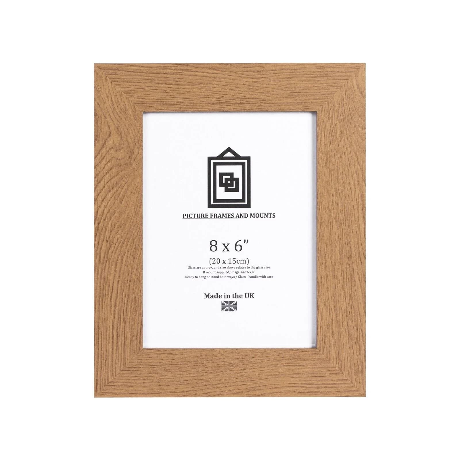 Oak, Walnut 8x6 Inch Photo Poster Frame