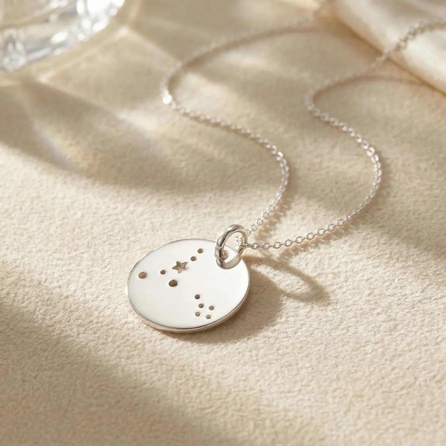 Pisces Constellation Sterling Silver Pendant Necklace