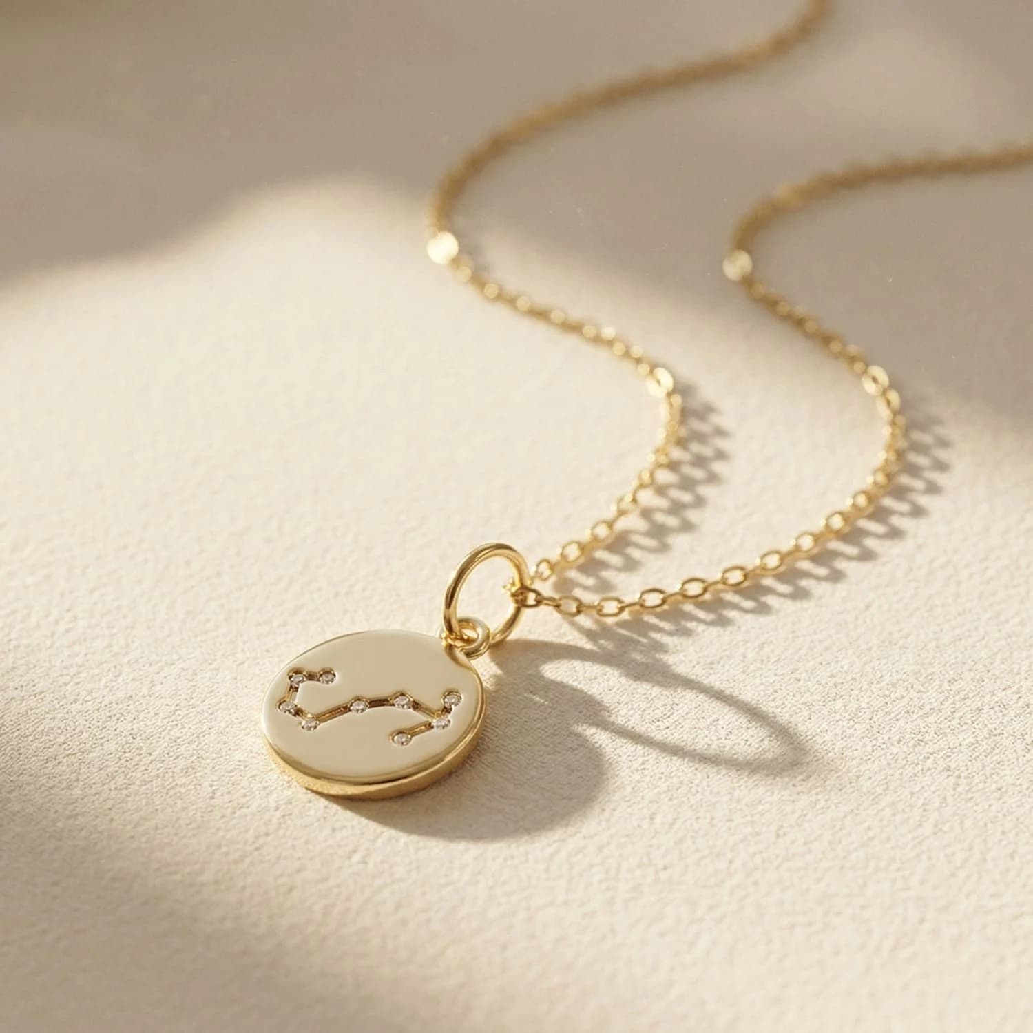 Scorpio Gold Filled Constellation Star Map Pendant Necklace