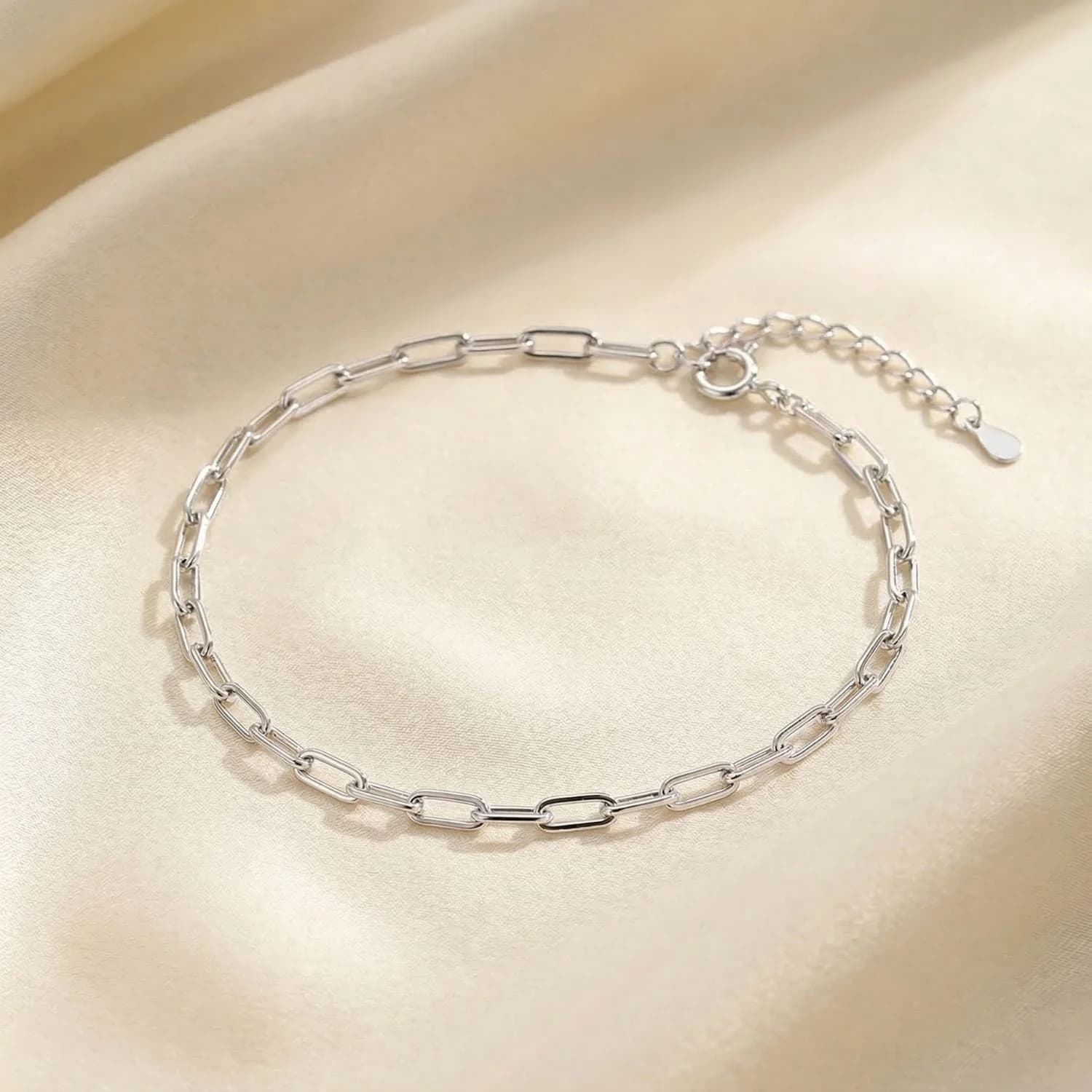 Silver Everyday Paperclip Chain Stacking Bracelet