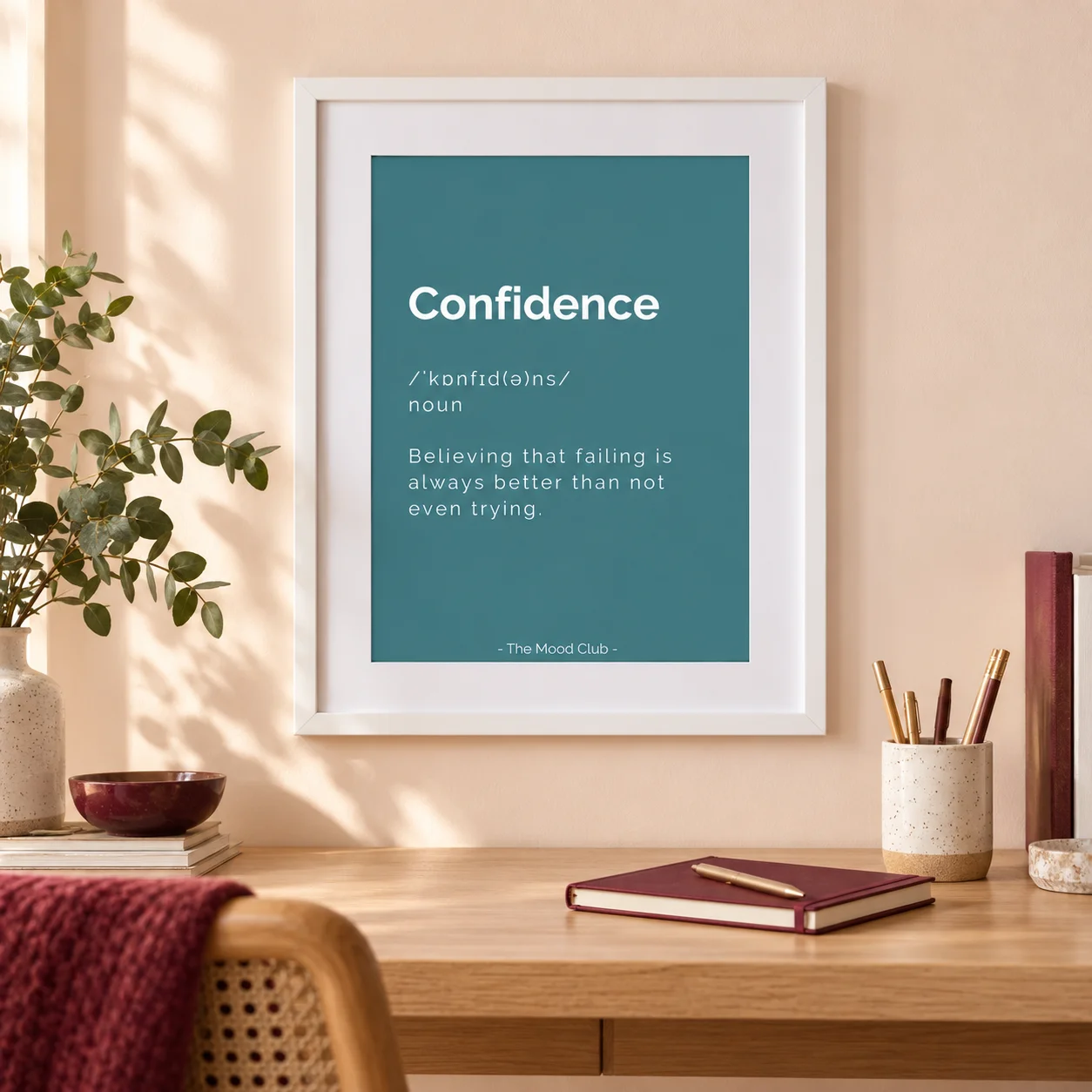 Poster motivazionale definizione Confidence