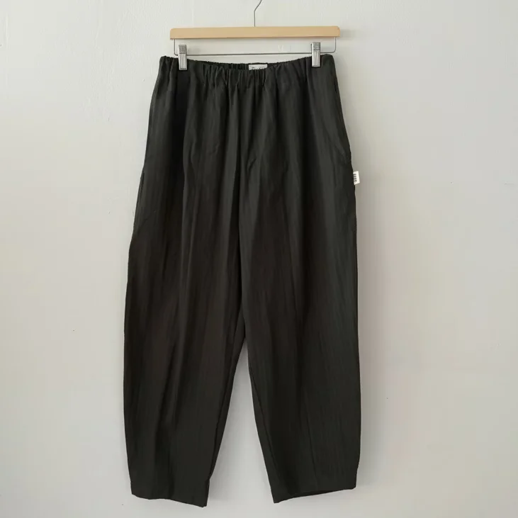 Willow Seersucker Barrel trousers | Made to Order