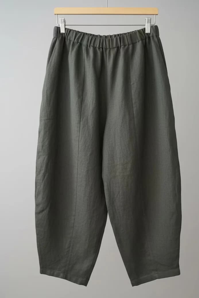Willow Sage linen Barrel trousers | Made to order