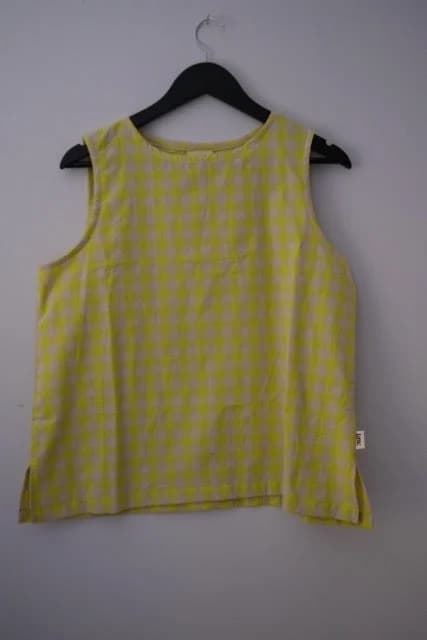 Alison Sleeveless Checked Top – image 1