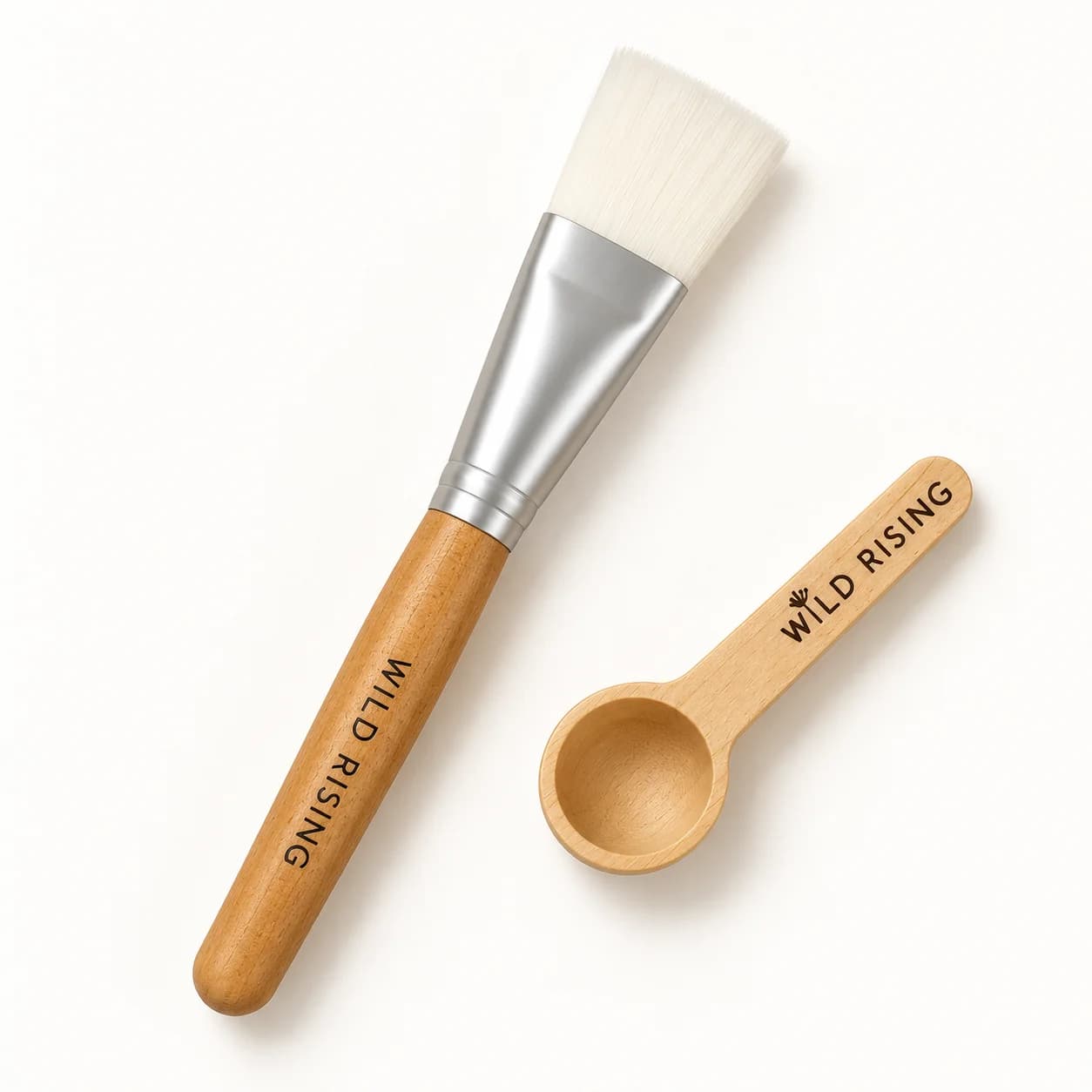 Face Mask Brush and Wooden Spoon – image 1