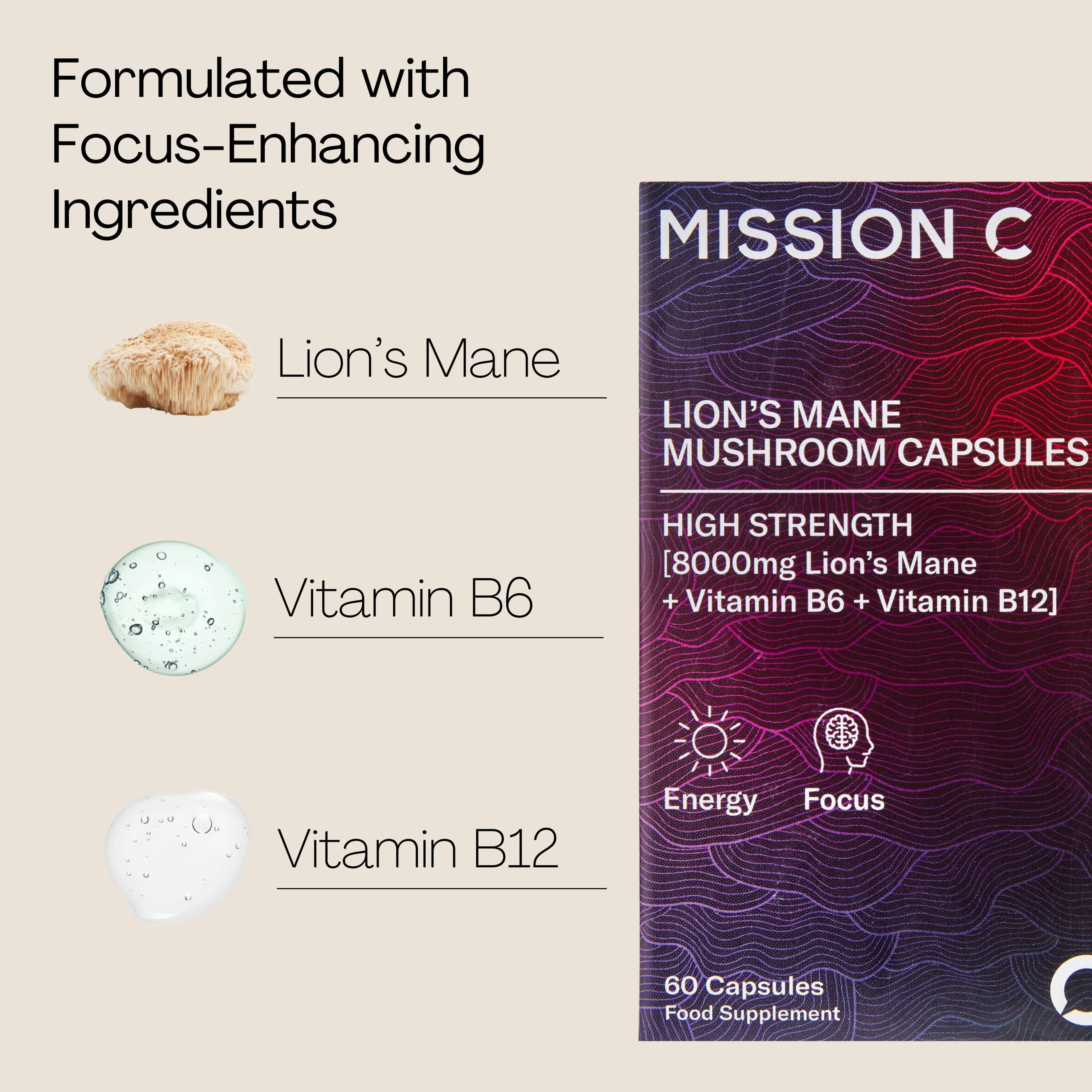 Lion's Mane Capsules: Energy and Focus