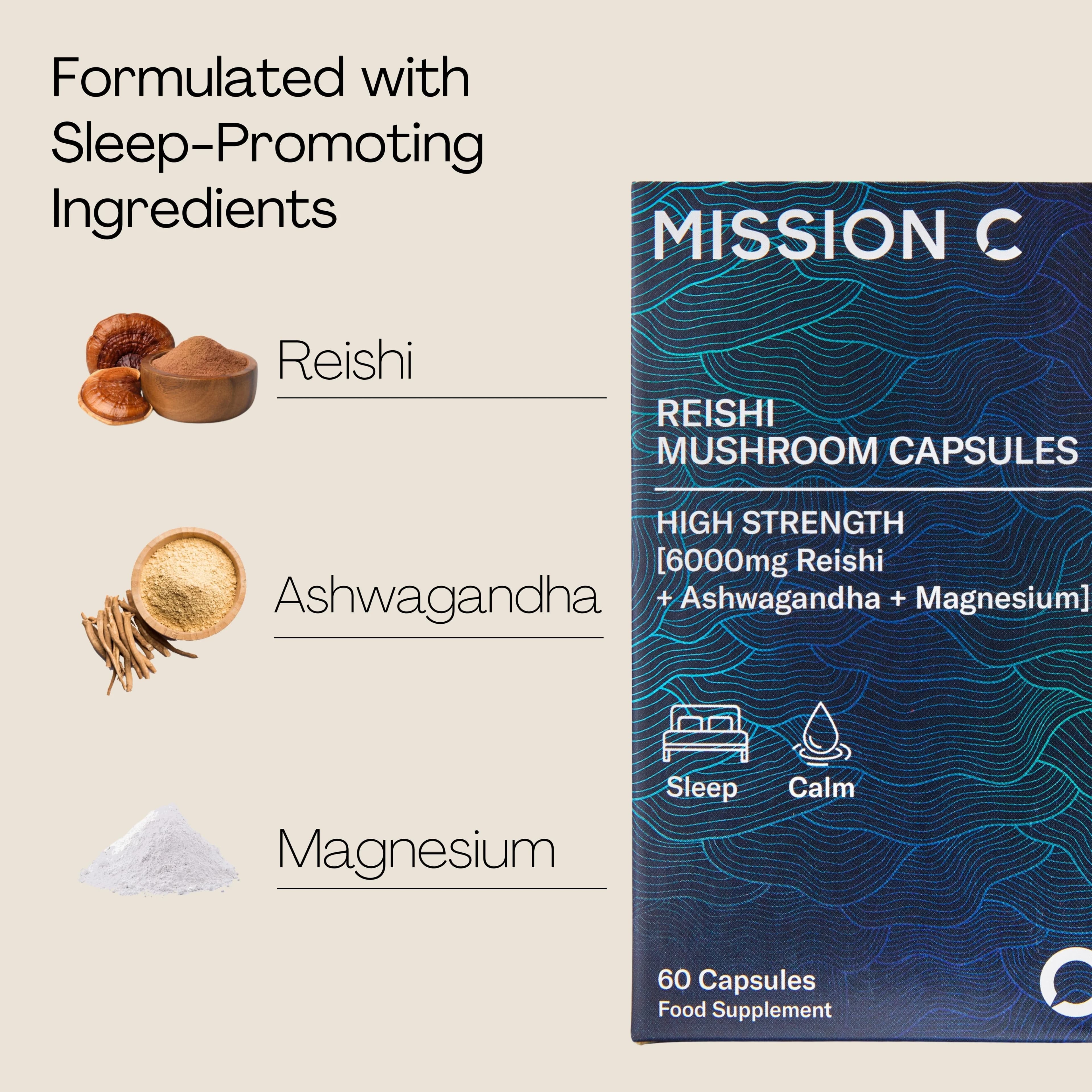 Reishi Capsules: Sleep & Relaxation
