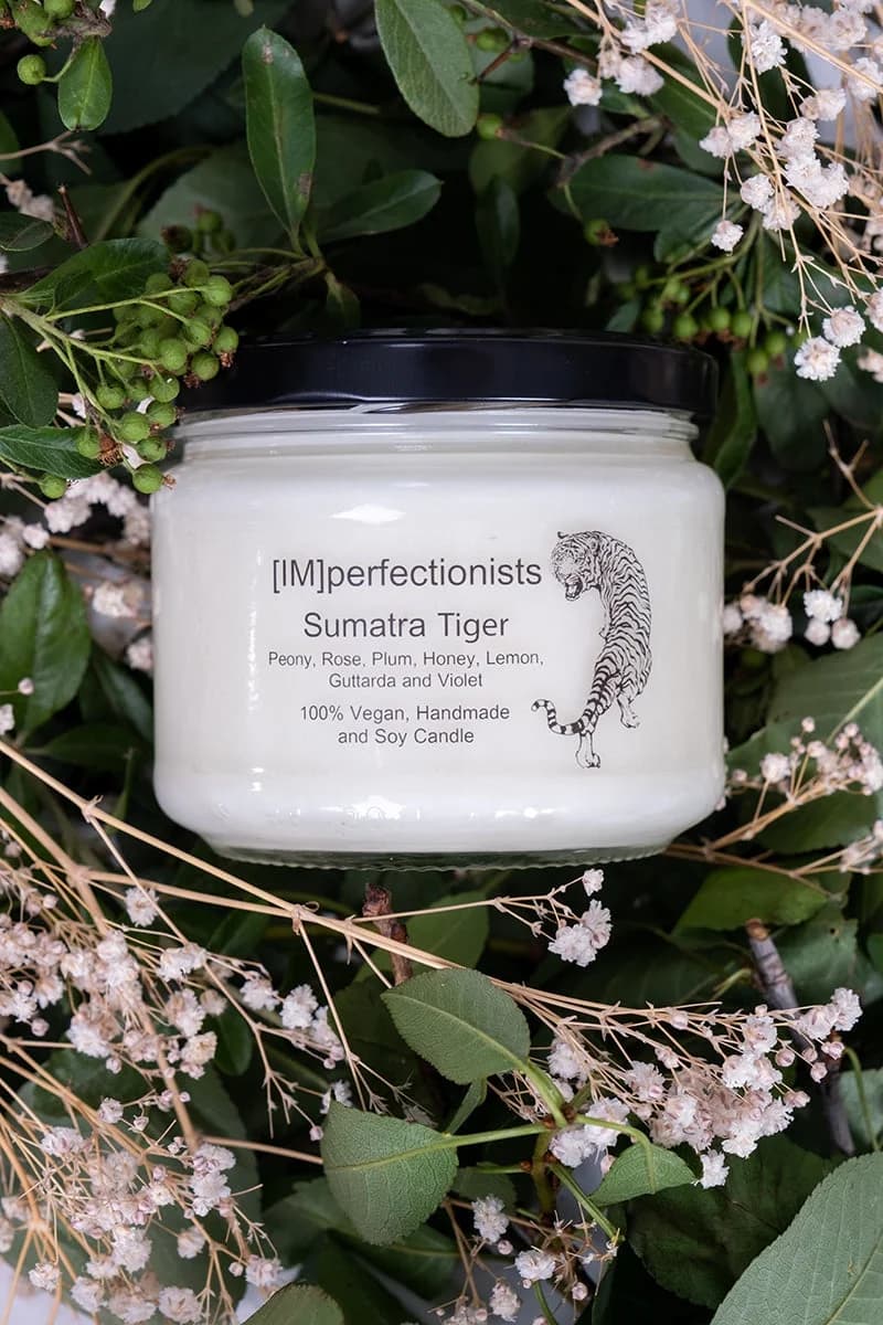 Peony, Rose, Plum, Honey, Lemon, Guttarda and Violet Scented Candle - Sumatra Tiger Candle Melts into Hand Cream