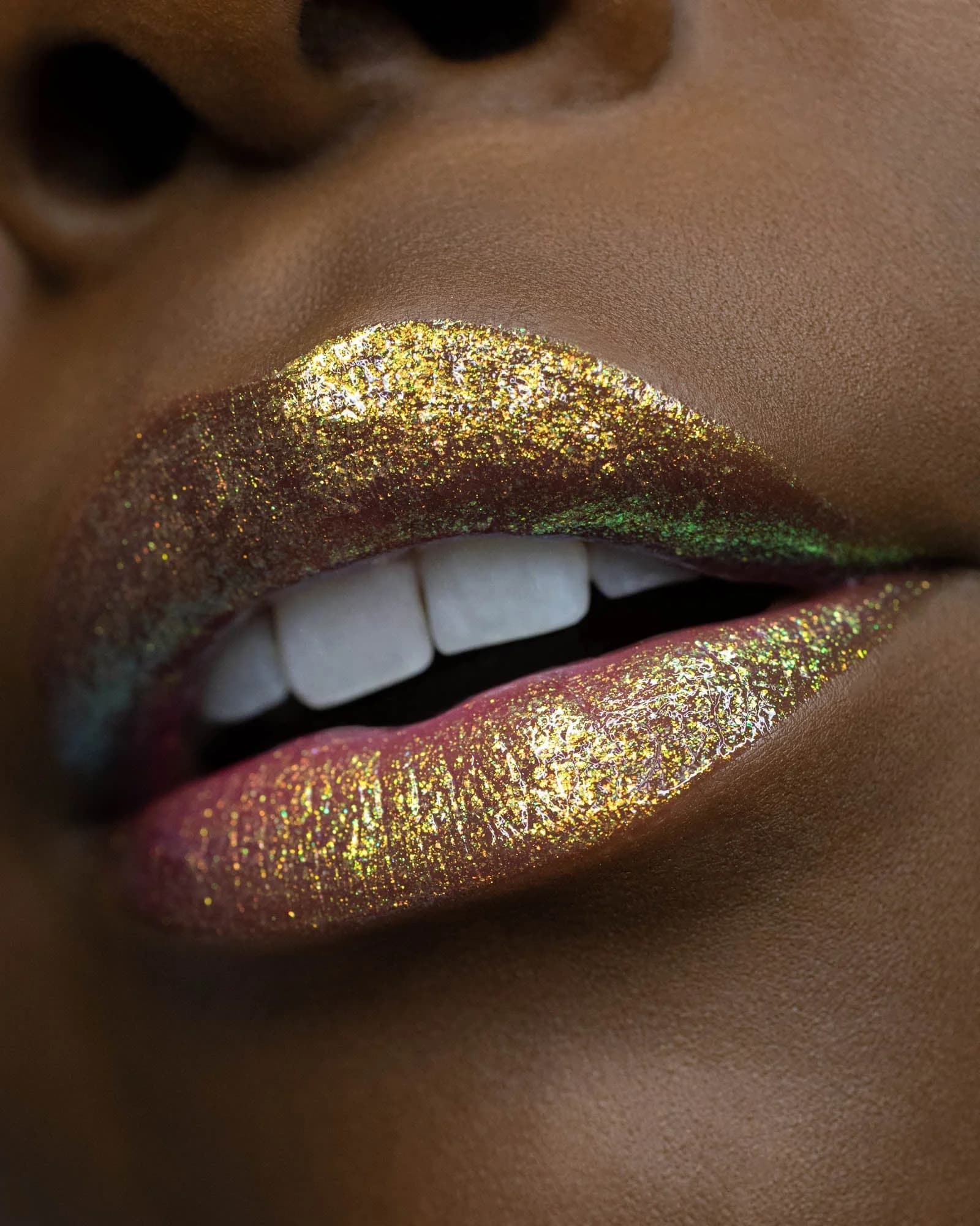 Luna Chroma Gloss (Light Pink/Gold) - Multichrome Lip Gloss - Glisten Cosmetics