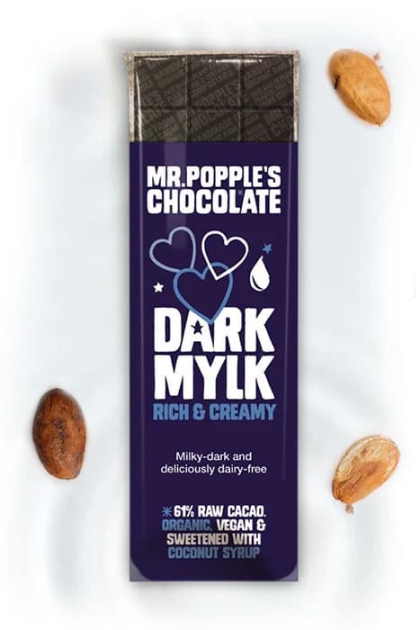DARK MYLK - Plant-Based, Dairy Free Vegan Dark Milk Chocolate Bar