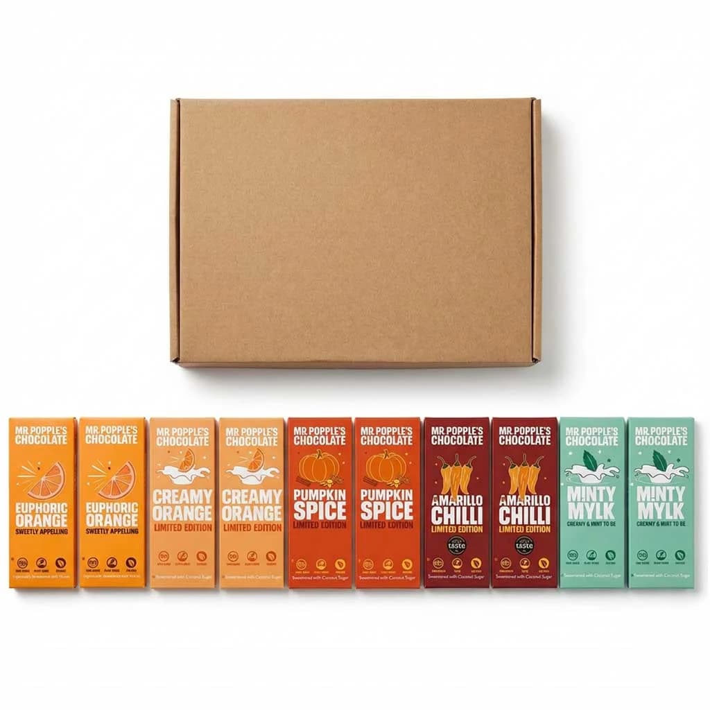 Fresh and Fruity Vegan Chocolate Bar Collection
