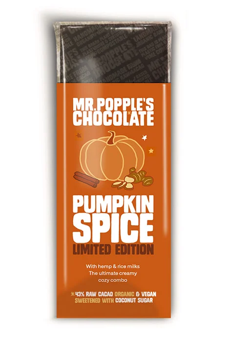 Vegan Dairy Free Milk Pumpkin Spiced Chocolate Bar