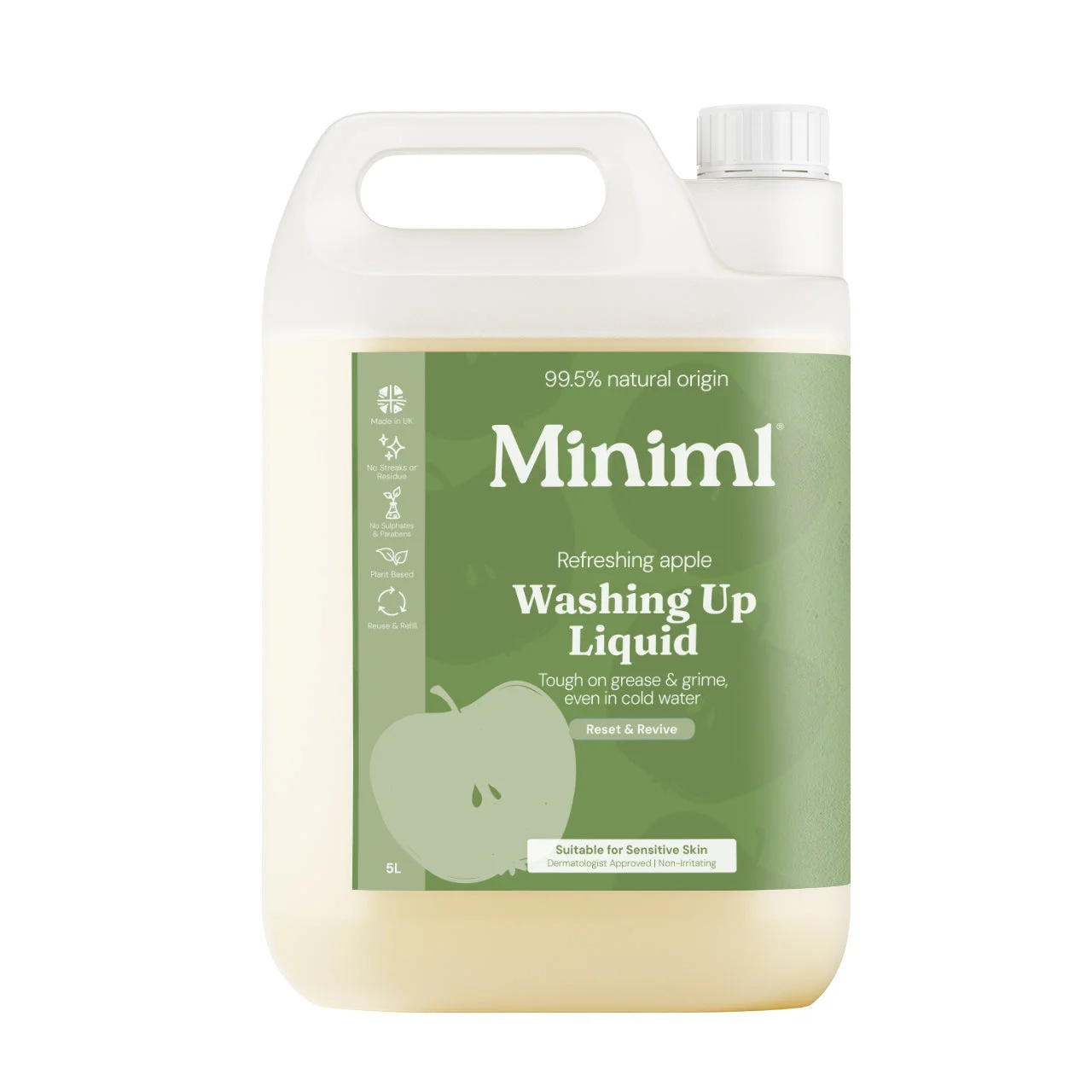 Washing Up Liquid - Refreshing Apple - Bulk Refill (500 Washes)