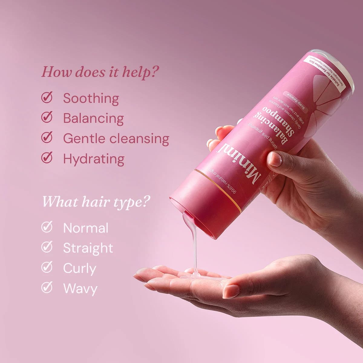 Balancing Shampoo - Pink Grapefruit + Aloe Vera - 1L Refill