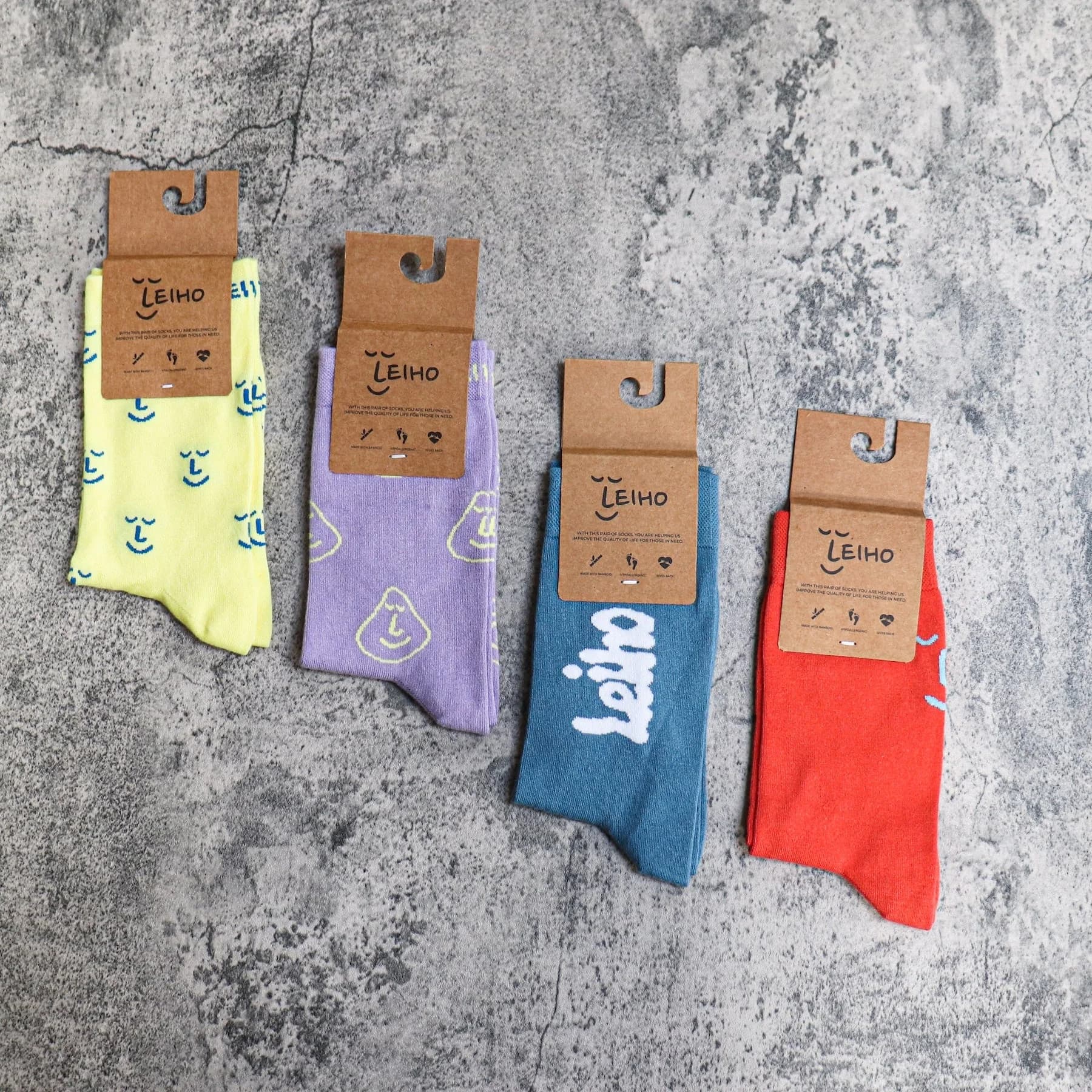 Leiho bamboo and organic cotton socks gift set