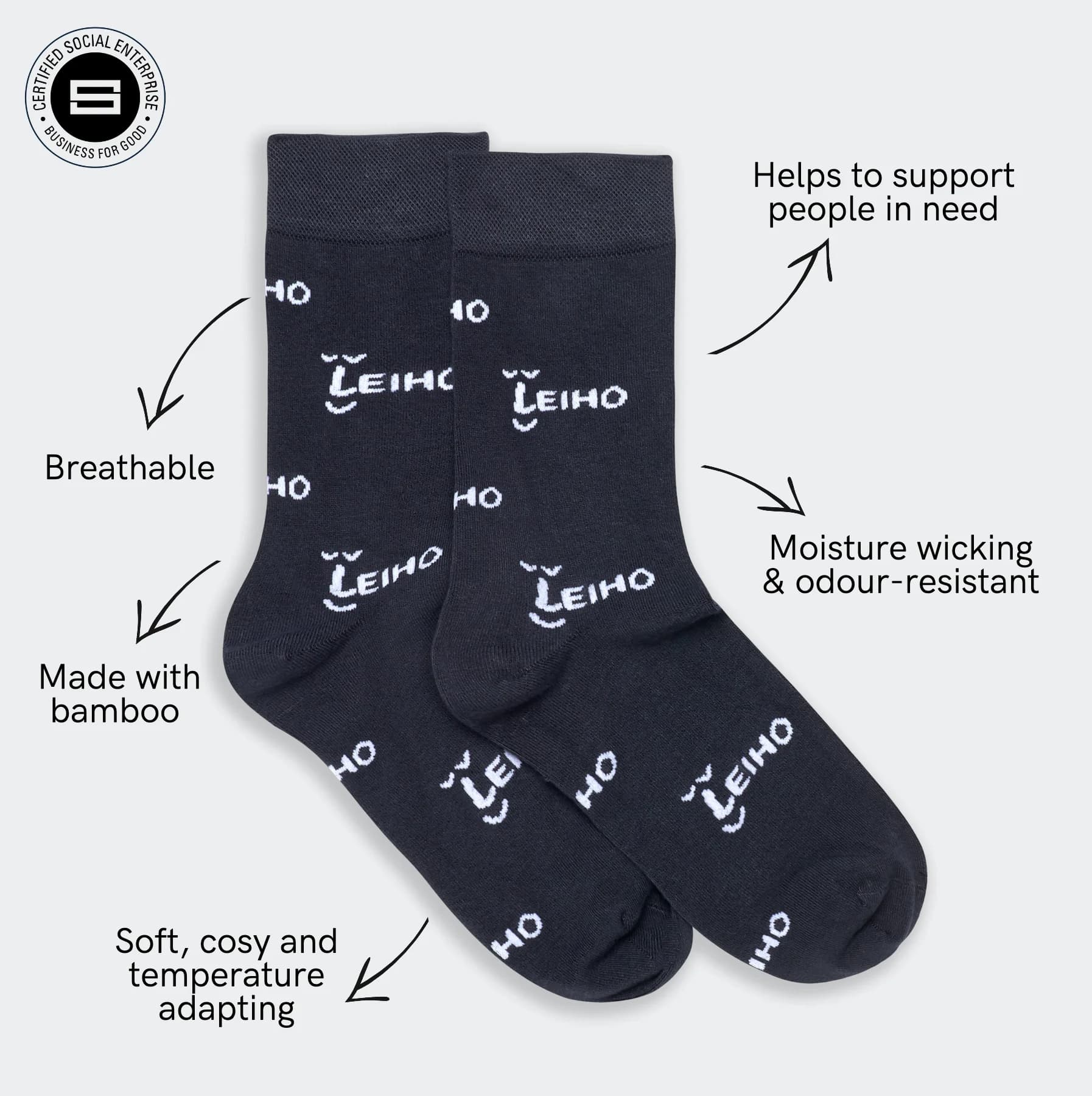 Never A Grey Day Bamboo Socks