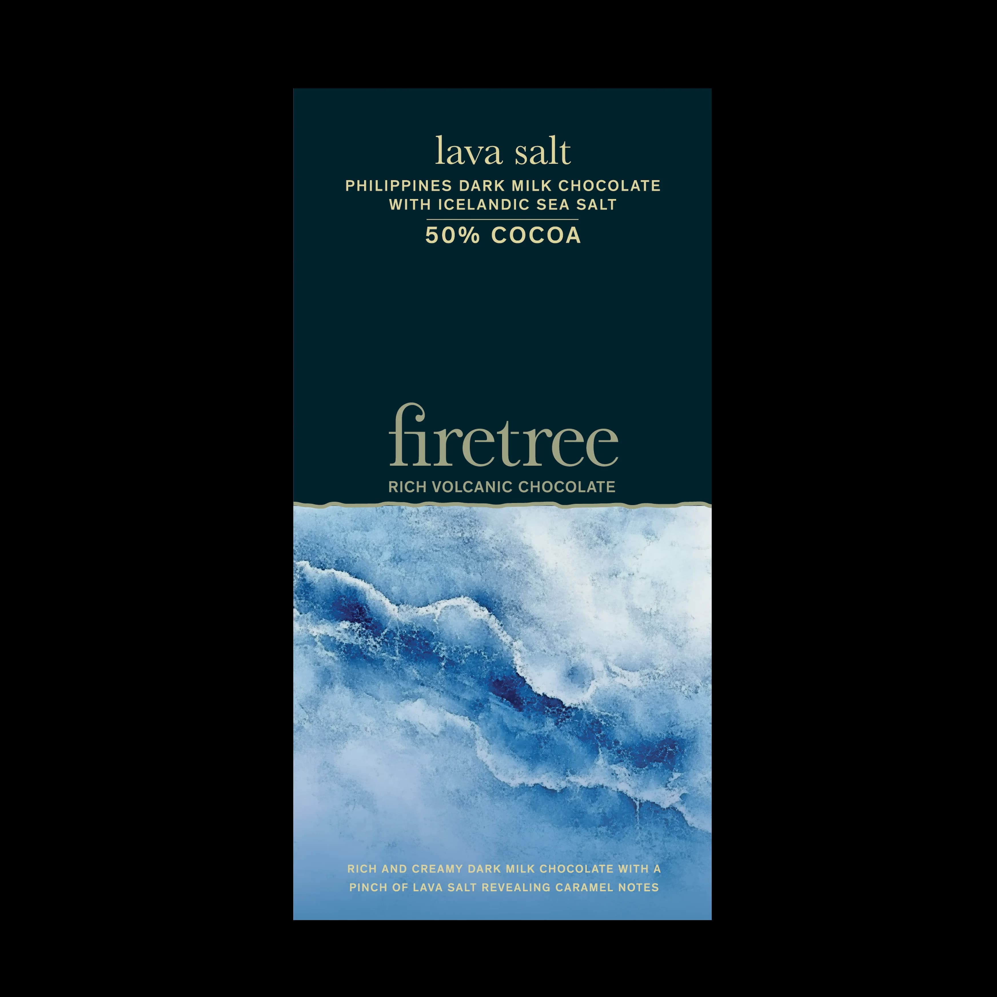 Lava Salt Philippines 50% Cocoa Dark Milk Chocolate Bar – image 1