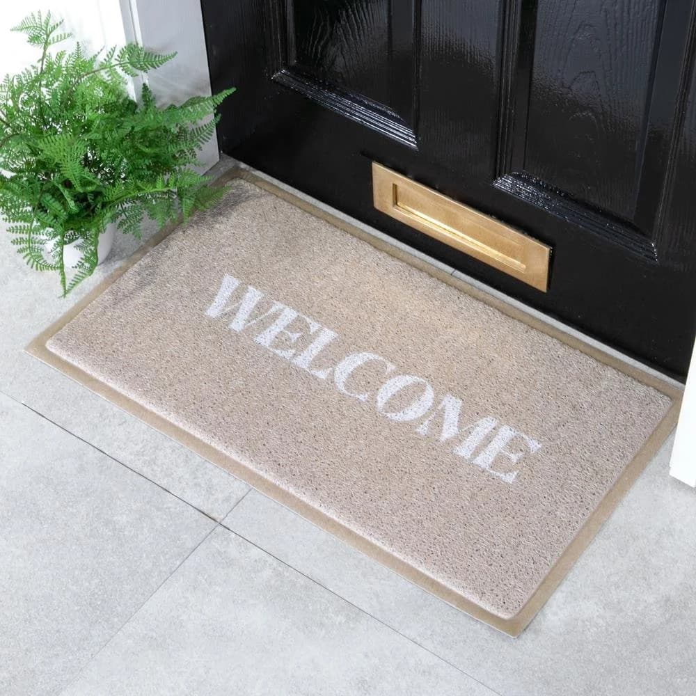 Beige Welcome Doormat