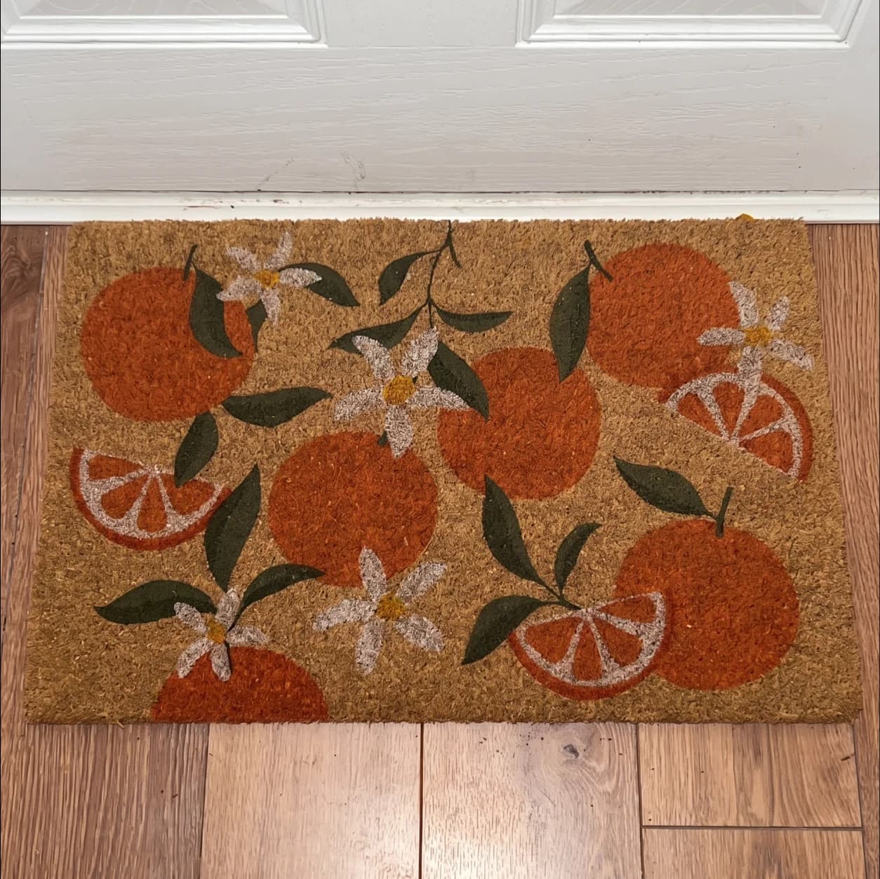 Orange Pattern Doormat