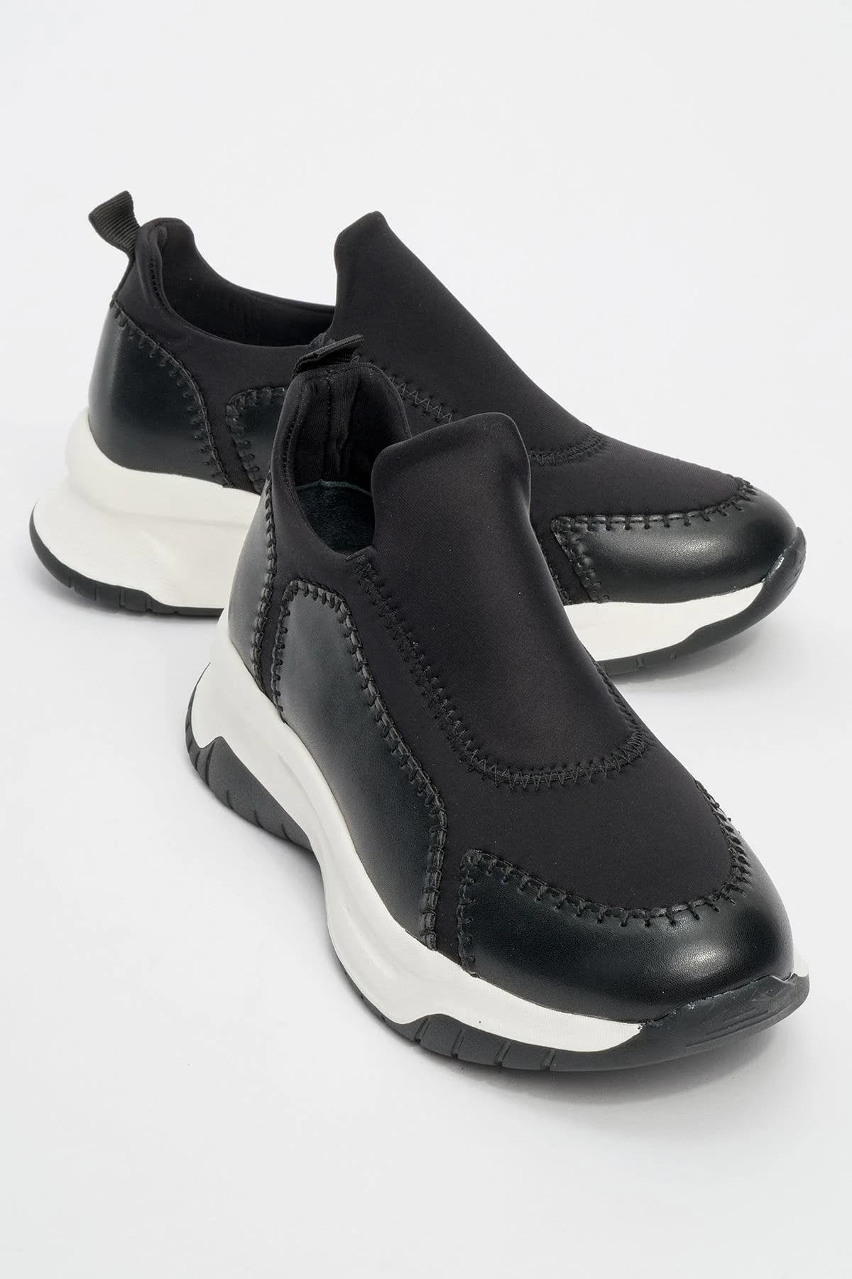 Perissa - Black Stretch Seam Detail Women's Sneaker (Women)