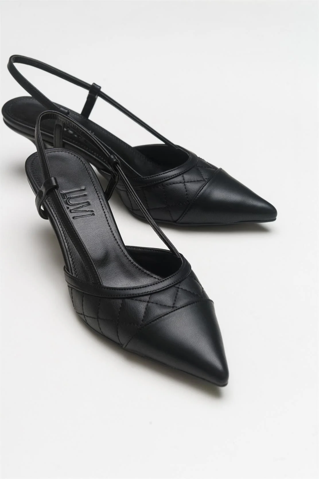 Point - Black Heeled Shoe (Women)