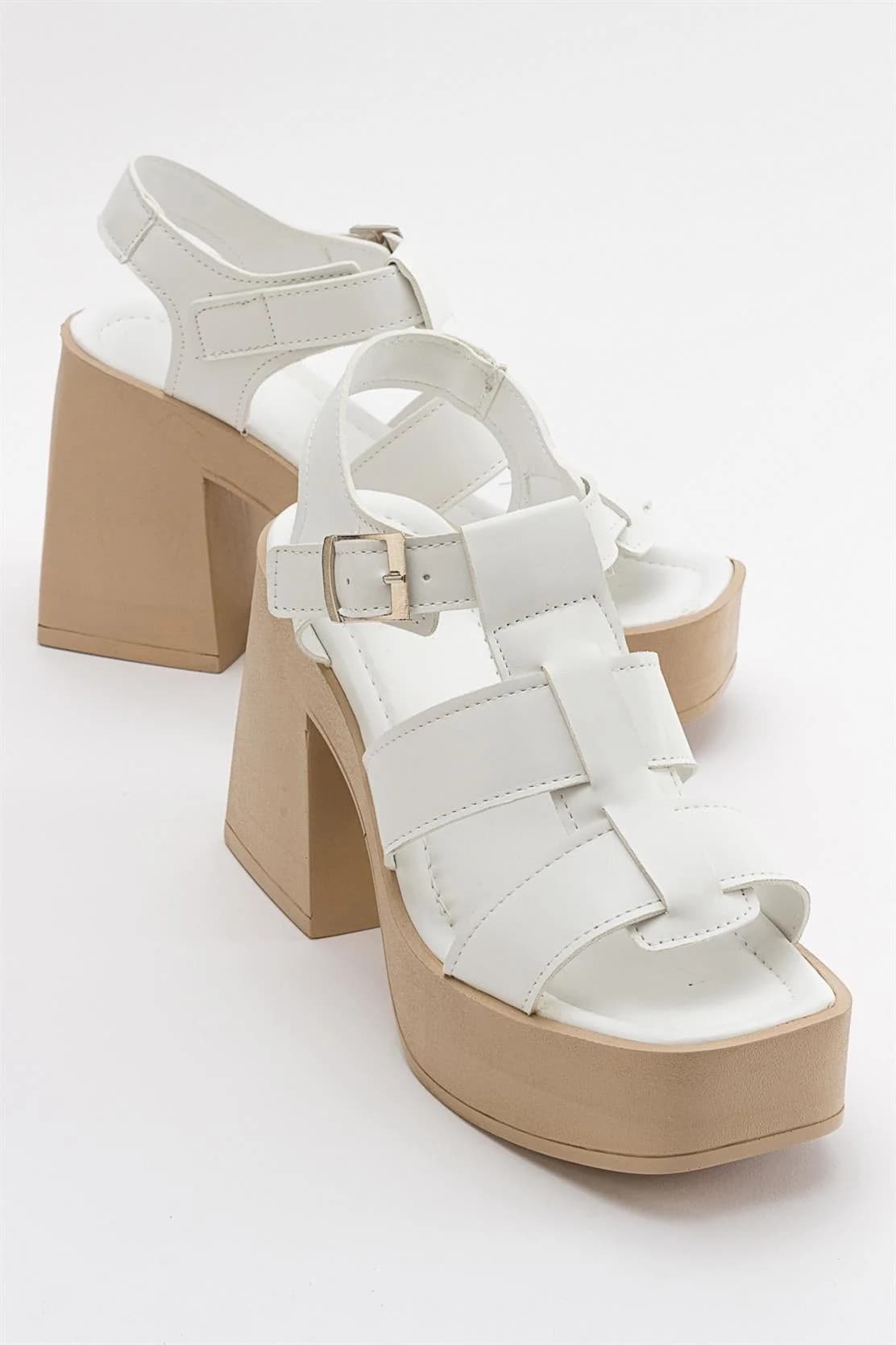 White Heeled Sandal – image 1
