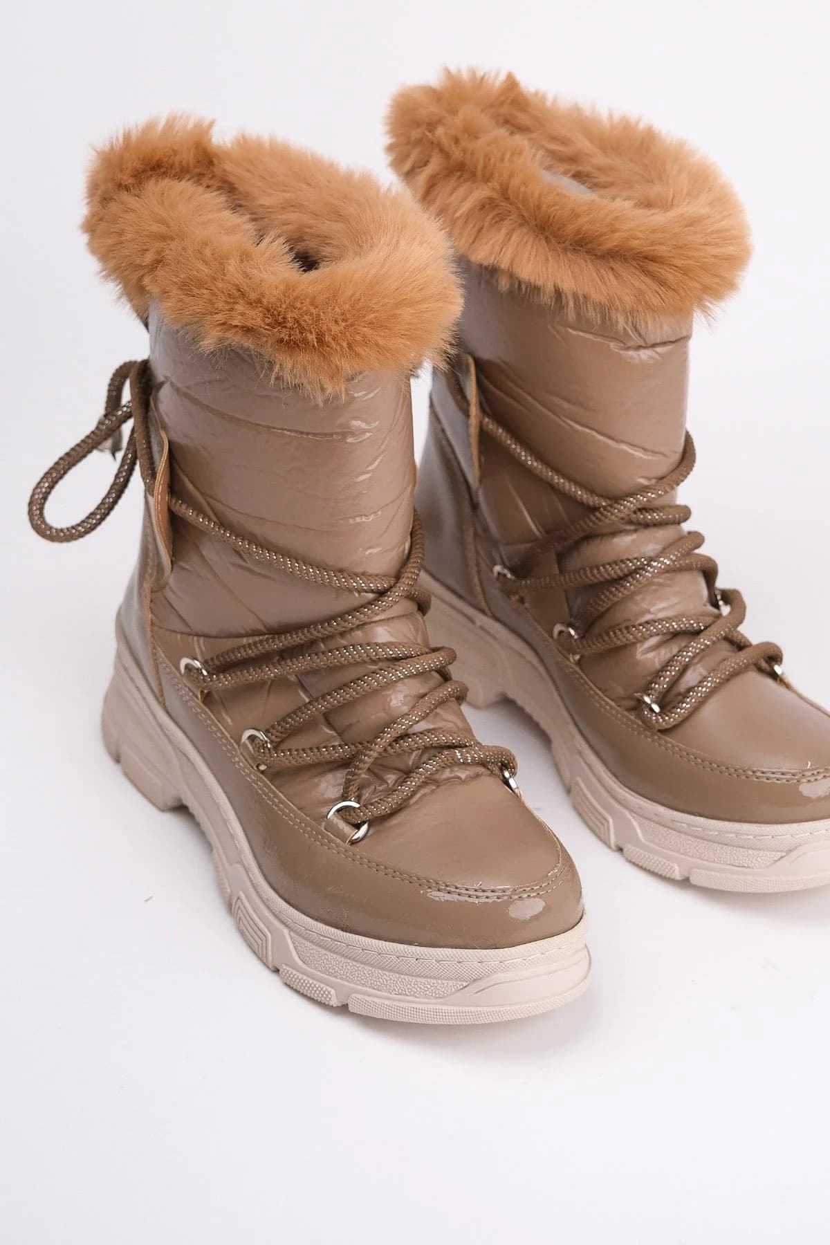 Rosie Light Brown Fur-Lined Winter Boot – image 1