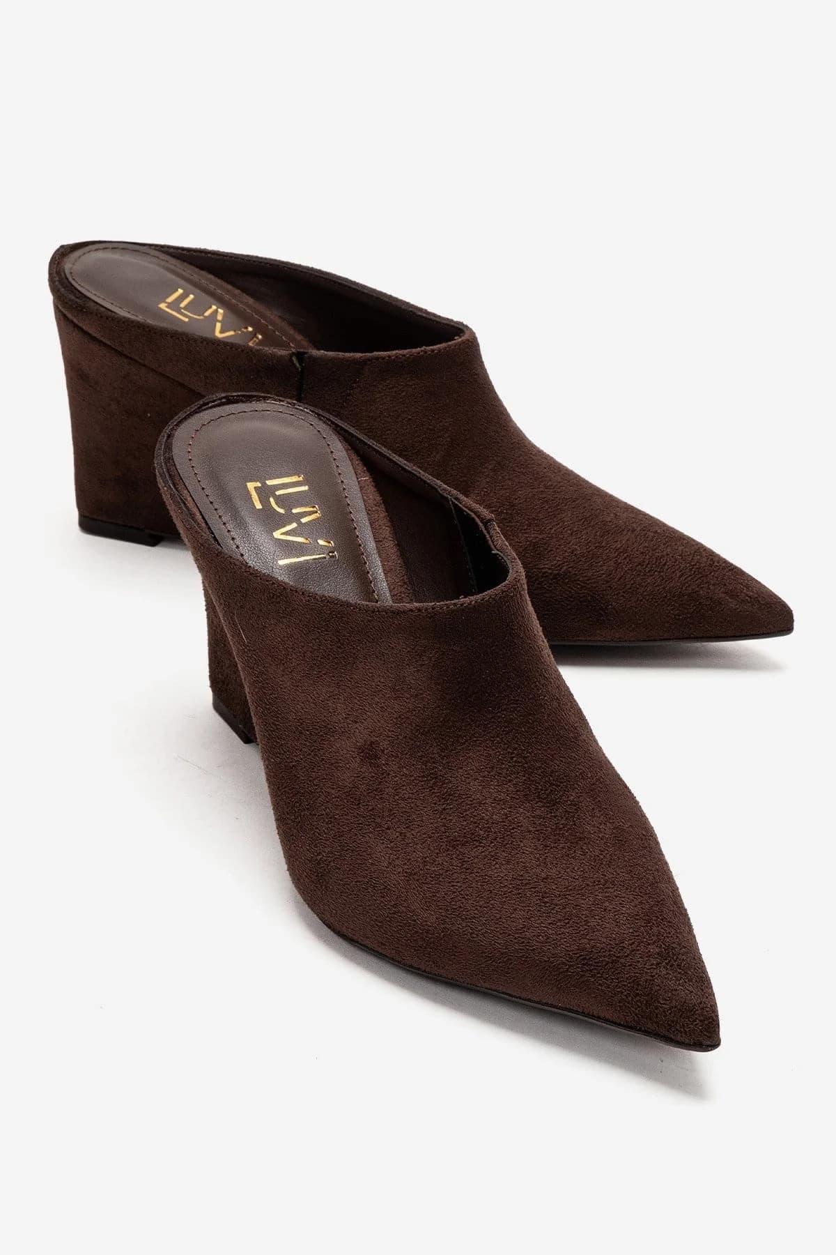 Brown Wedge Heel Mule – image 1