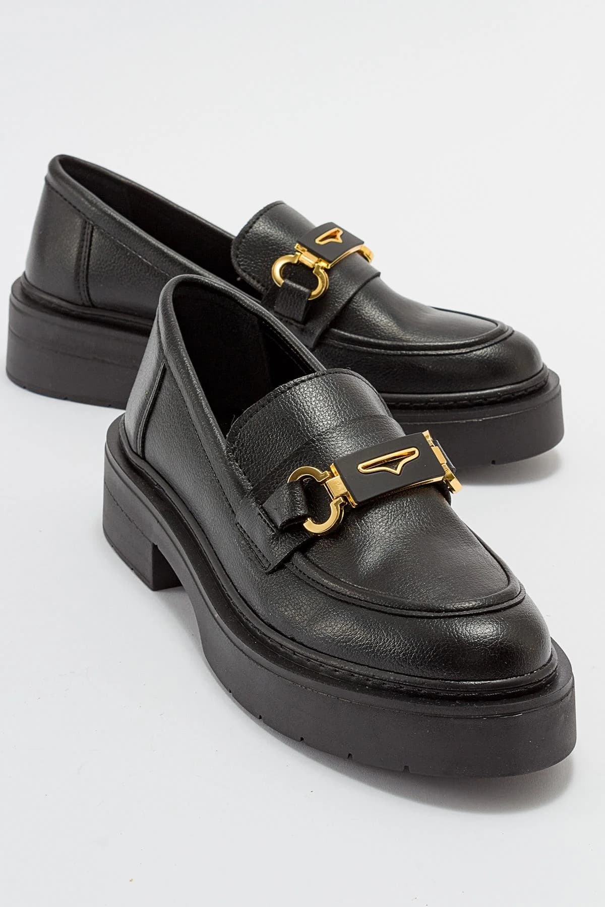 Simone Black Bit Platform Loafers – image 1