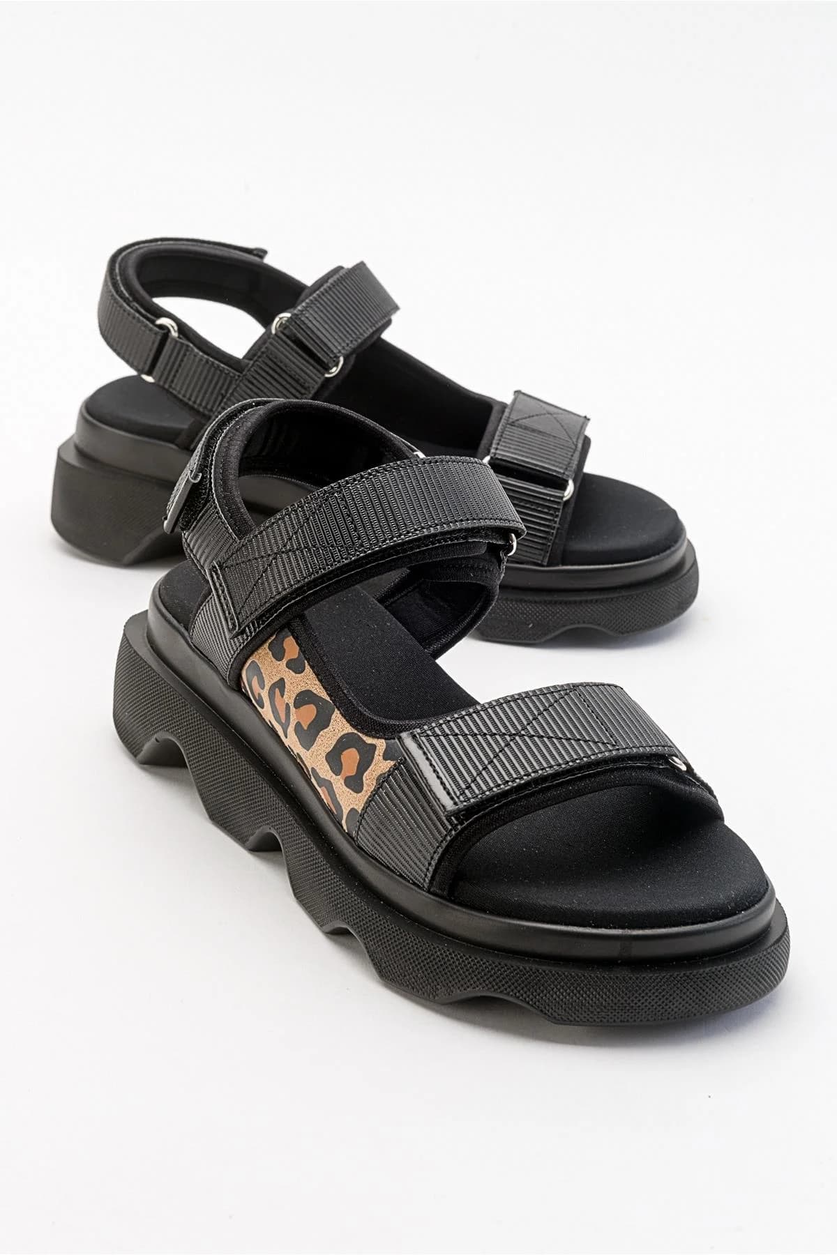 Tedy - Black Patterned Sandal (Women)