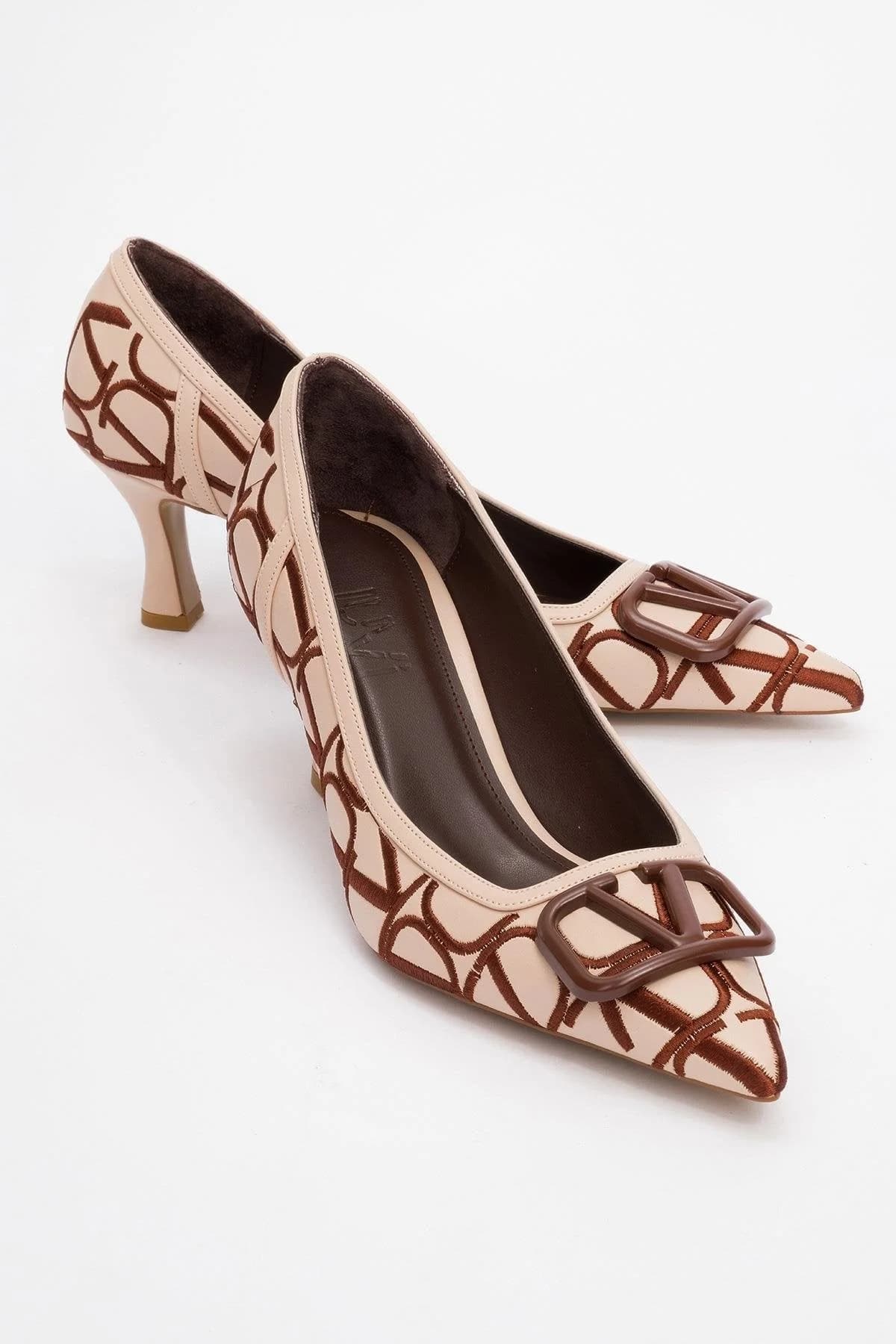 Togo - Beige-Cognac Heeled Shoe (Women)