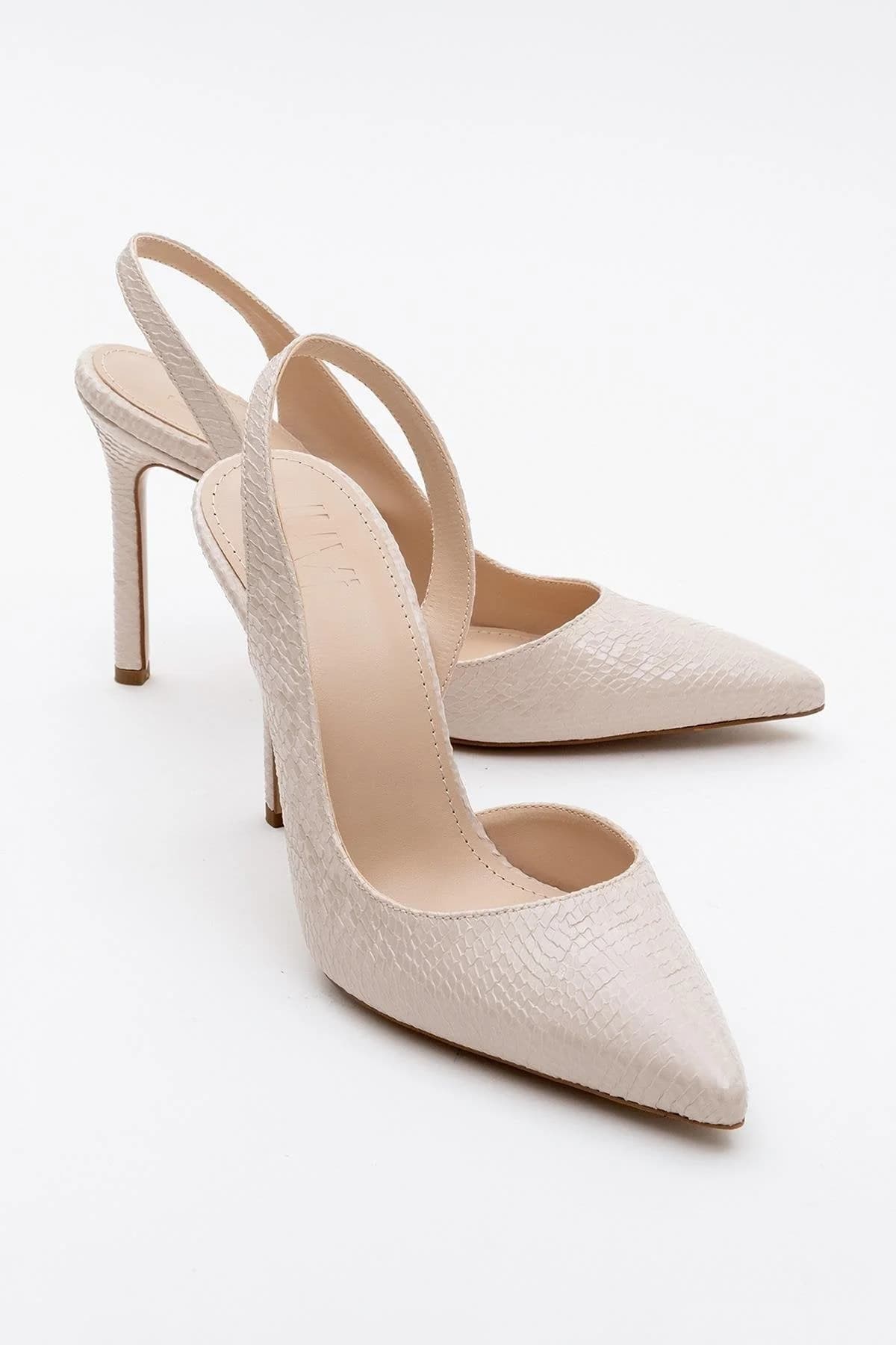 Twine - Beige Patterned Heeled Shoe (Women)