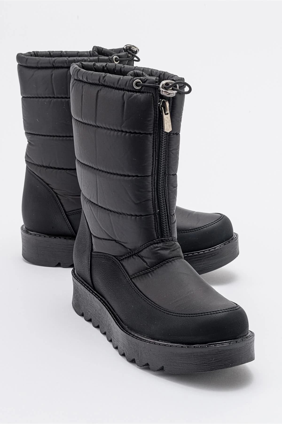 Vay - Black Zip-Up Snow Boot (Women)