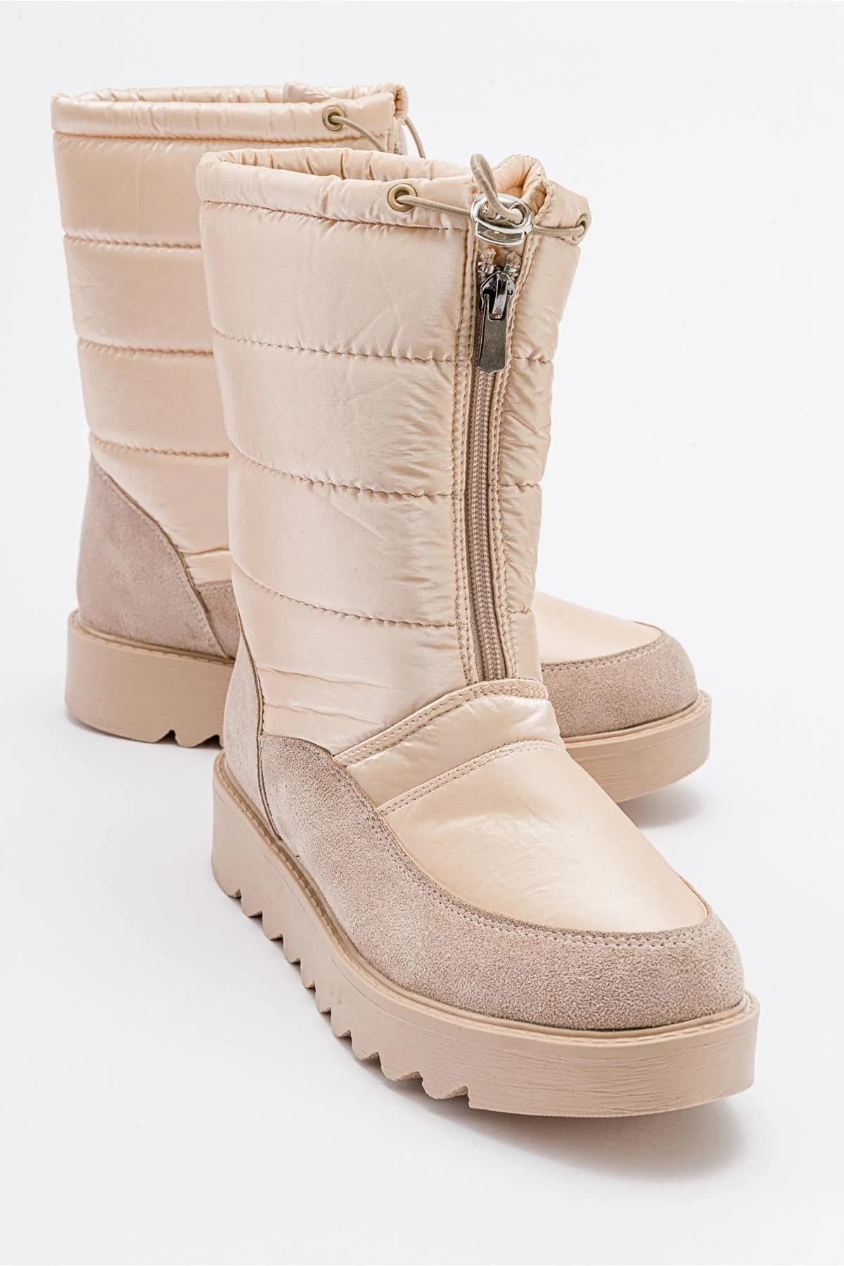 Nude Zip-Up Snow Boot – image 1