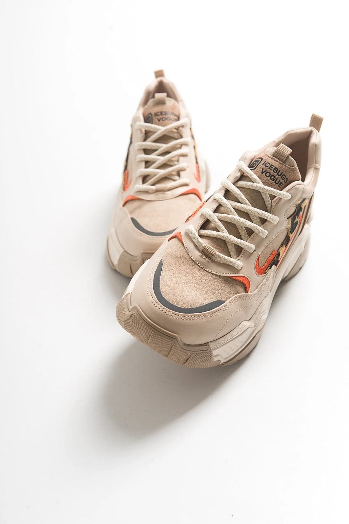 65100 - Beige Patterned Sneaker (Women)