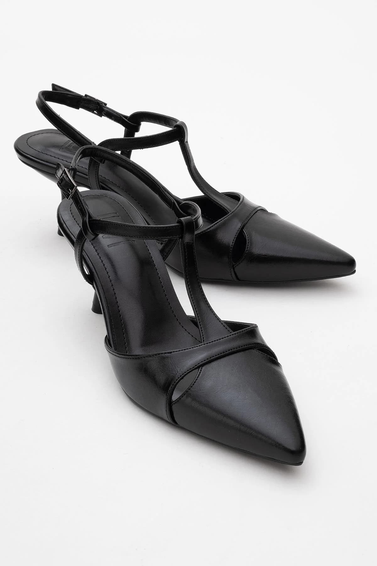 Abelia - Black Slim Heel Pump (Women)