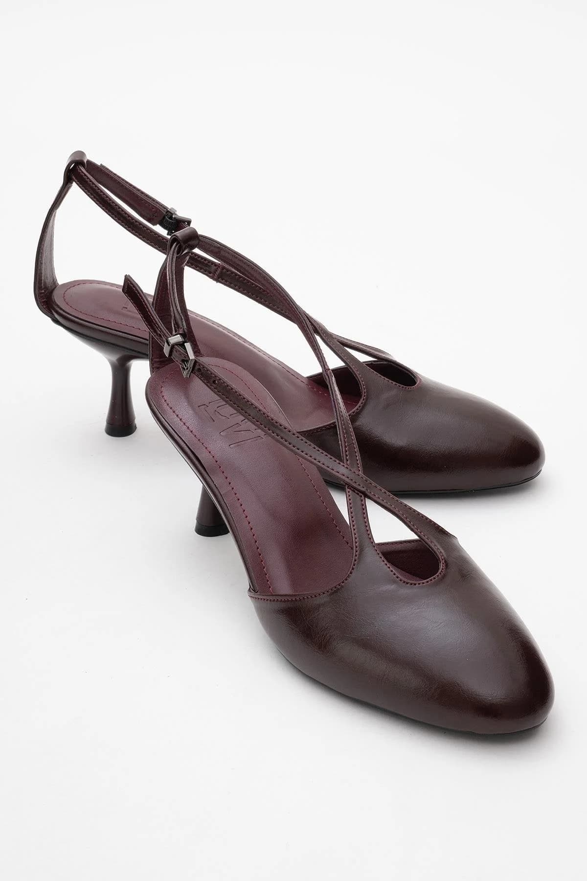 Agves - Burgundy Heeled Sandal (Women)