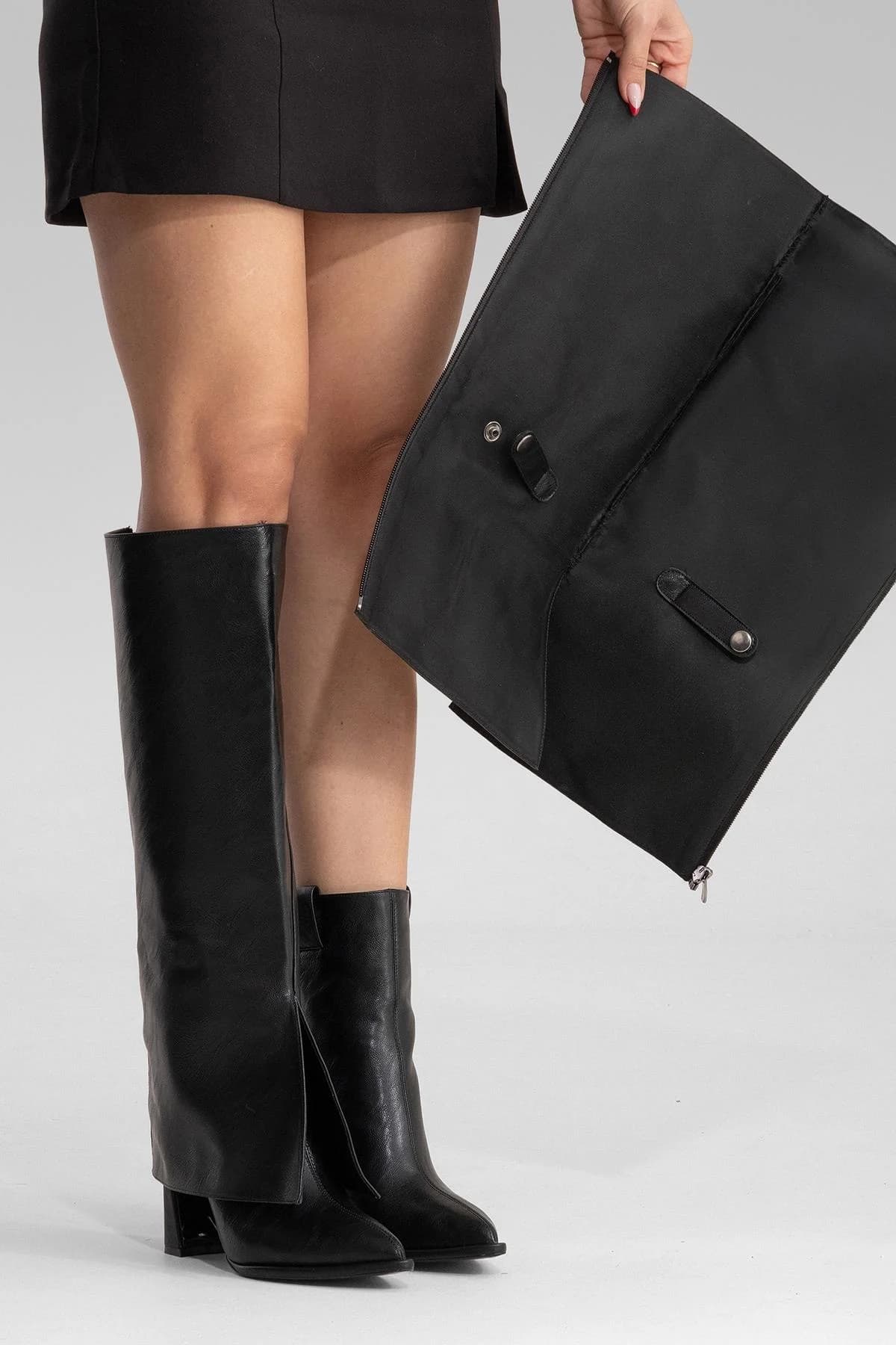 AJA - Black Block Heel Boot (Women)