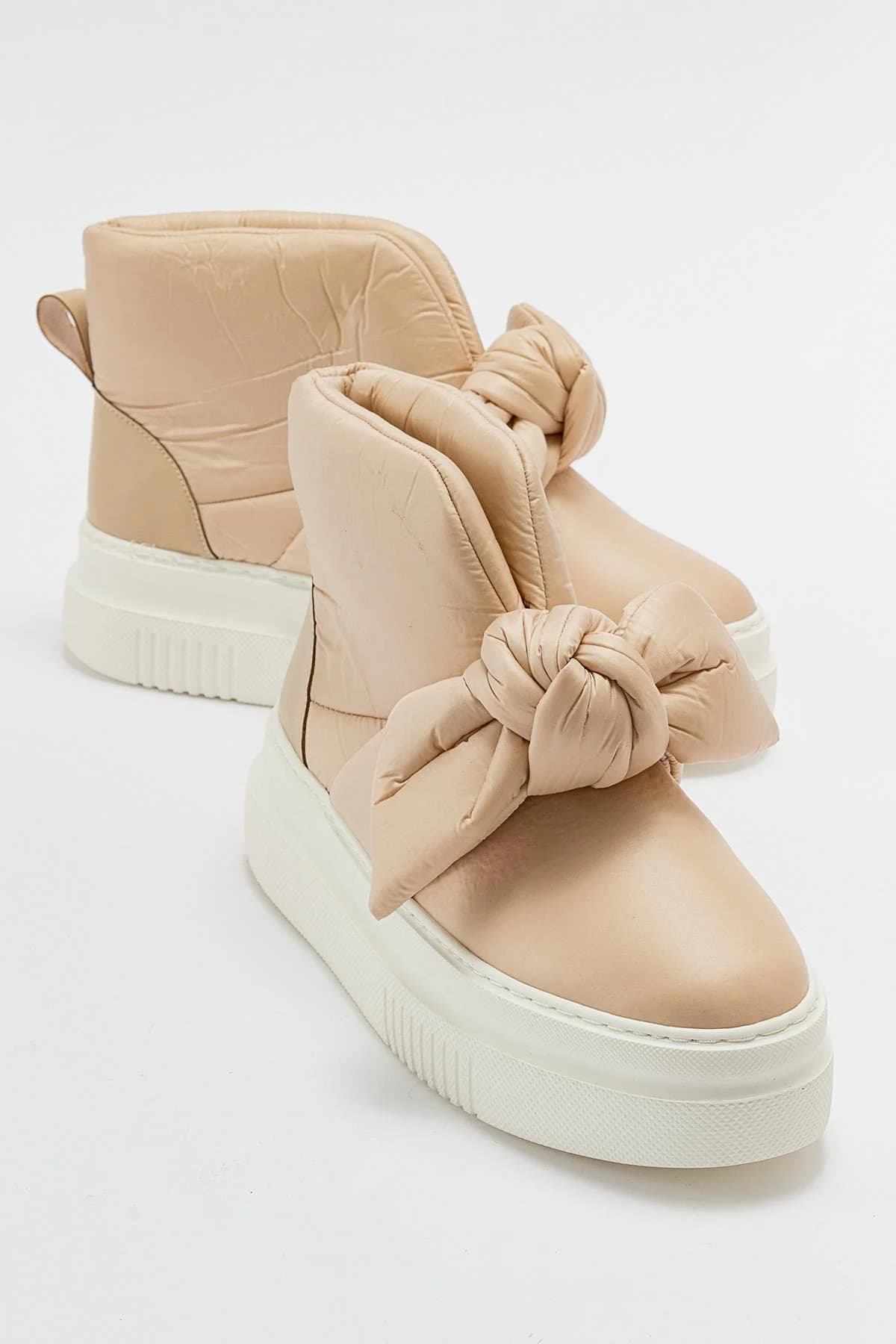 Anders - Beige Bow Sport Boot (Women)