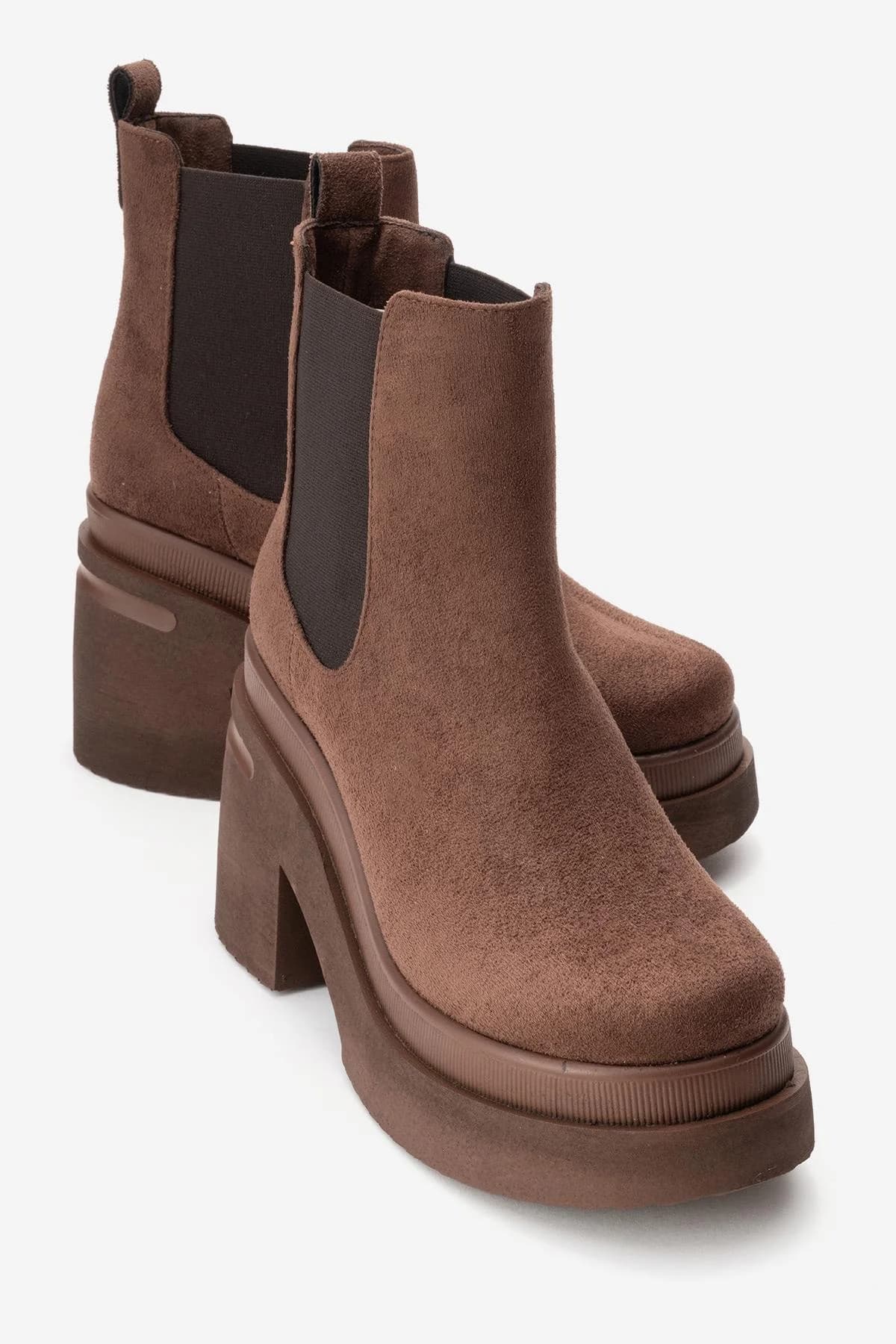 Antwerp - Brown Platform Heel Boot (Women)