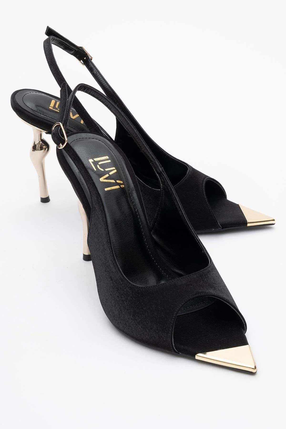 Barly - Black Pointed Toe Stiletto Pump (Women)